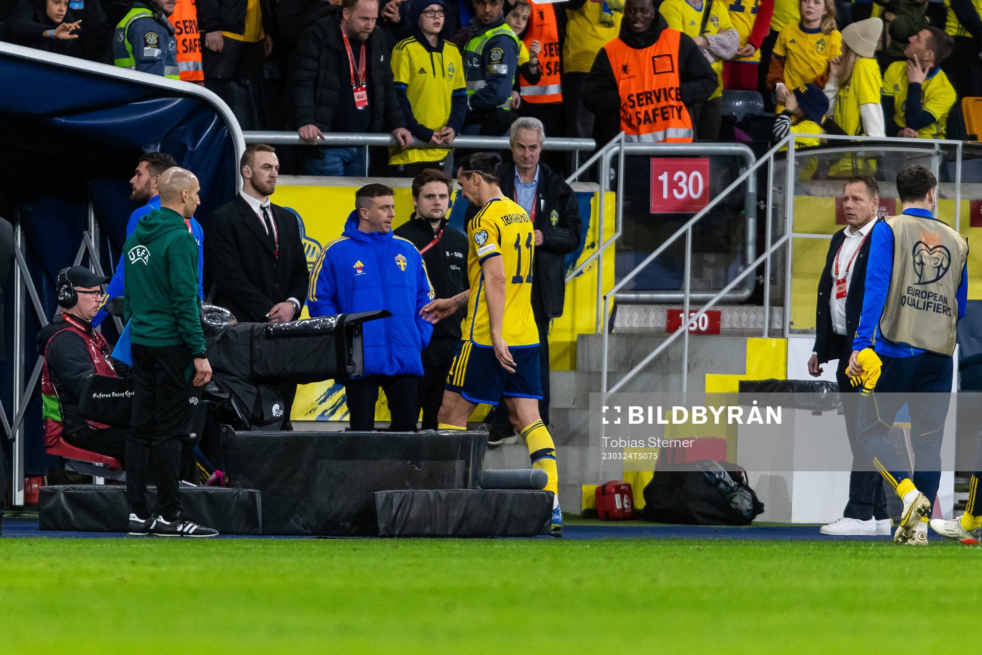 Zlatan Ibrahimovic of Sweden looks dejected