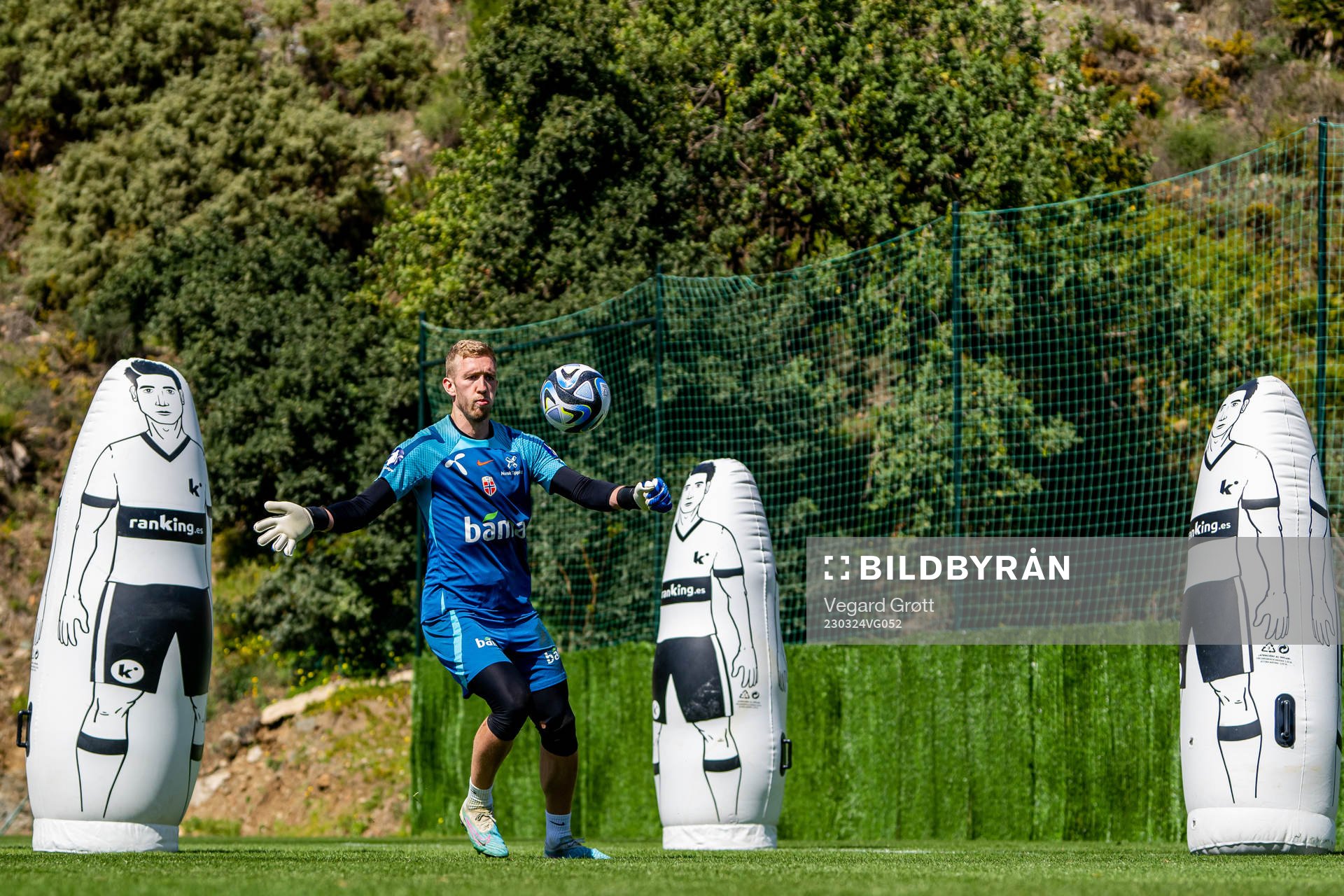 Goalkeeper Egil Selvik of the Norwegian national football
