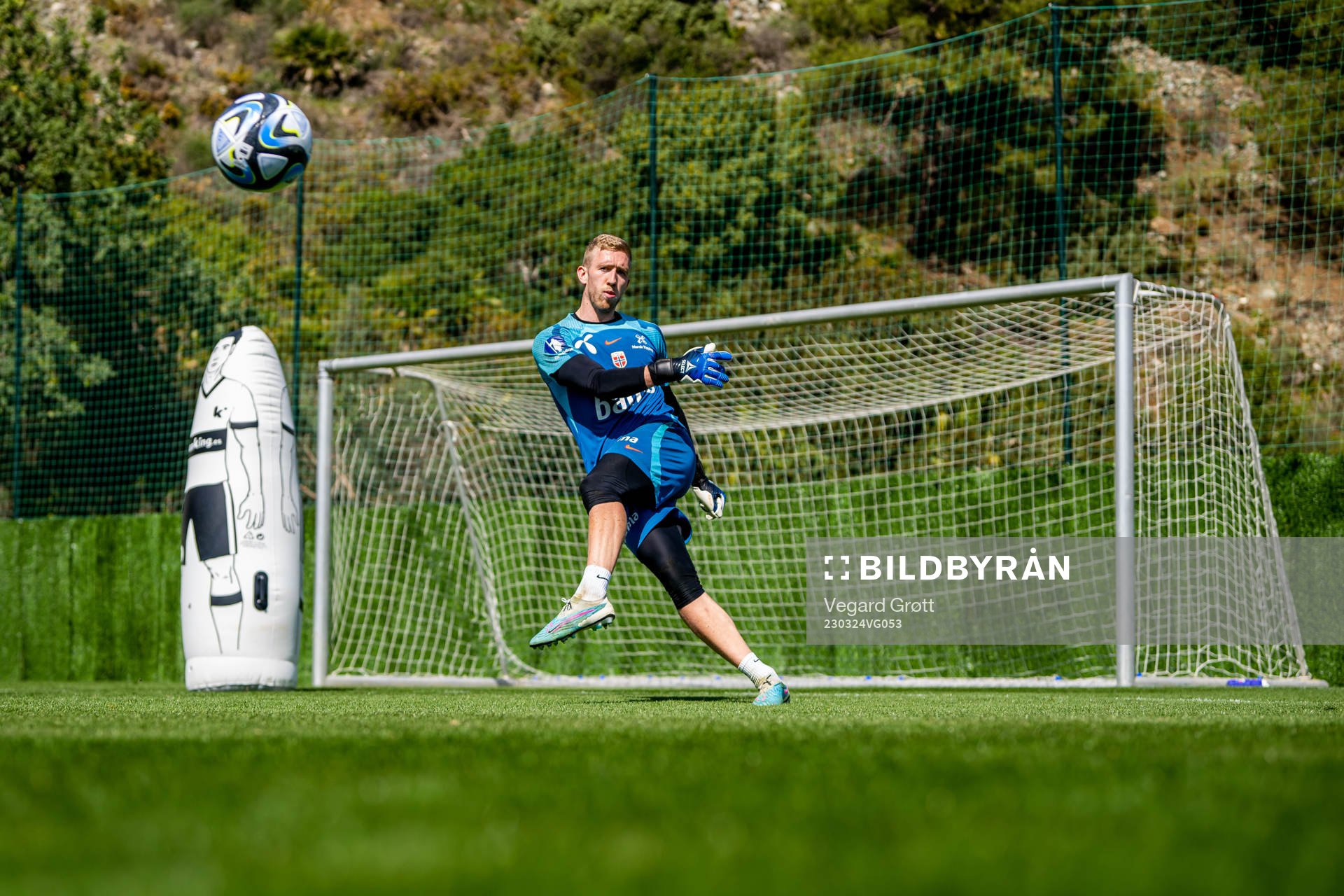 Goalkeeper Egil Selvik of the Norwegian national football