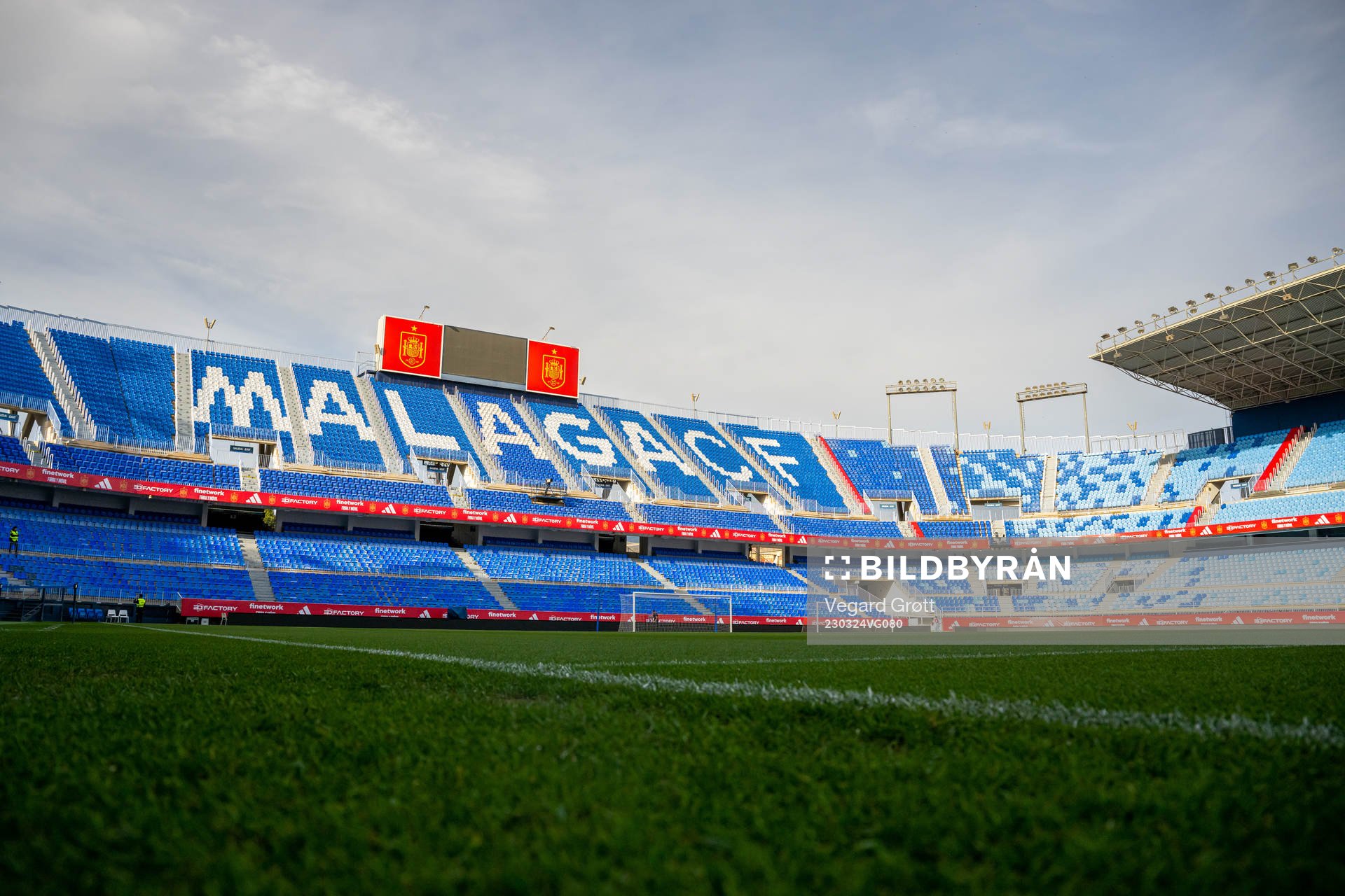General view of La Rosaleda Stadium