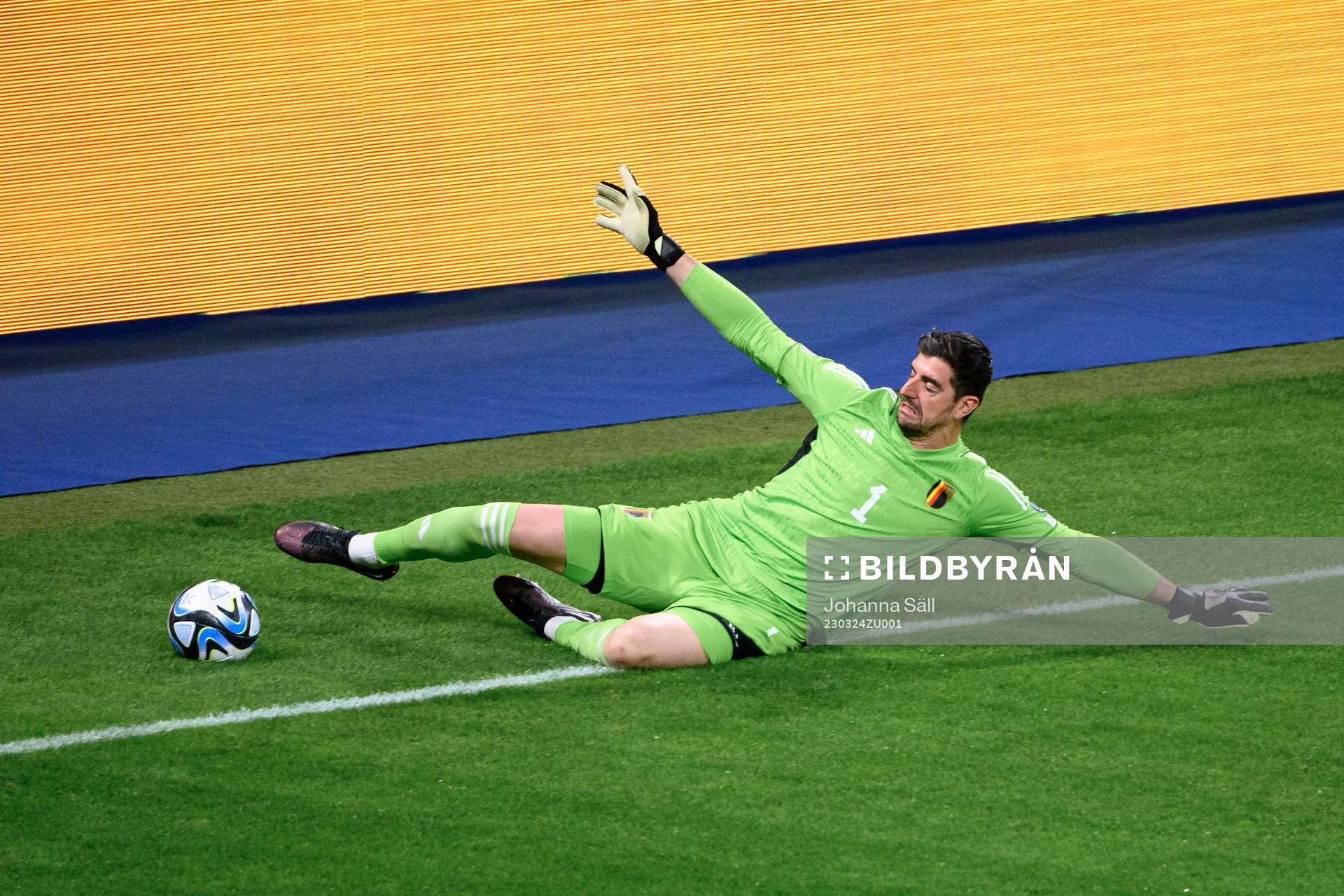 Goalkeeper Thibaut Courtois of Belgium