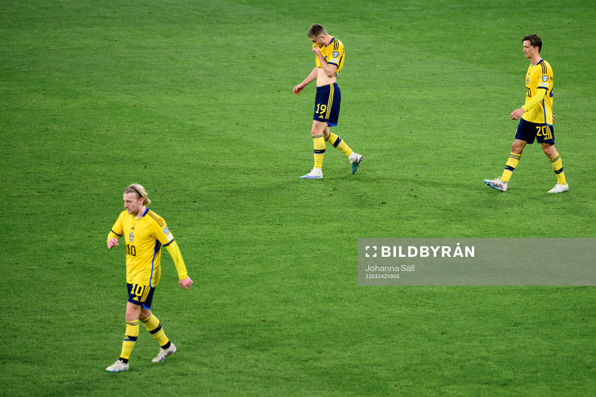 Emil Forsberg, Mattias Svanberg and Kristoffer Olsson of