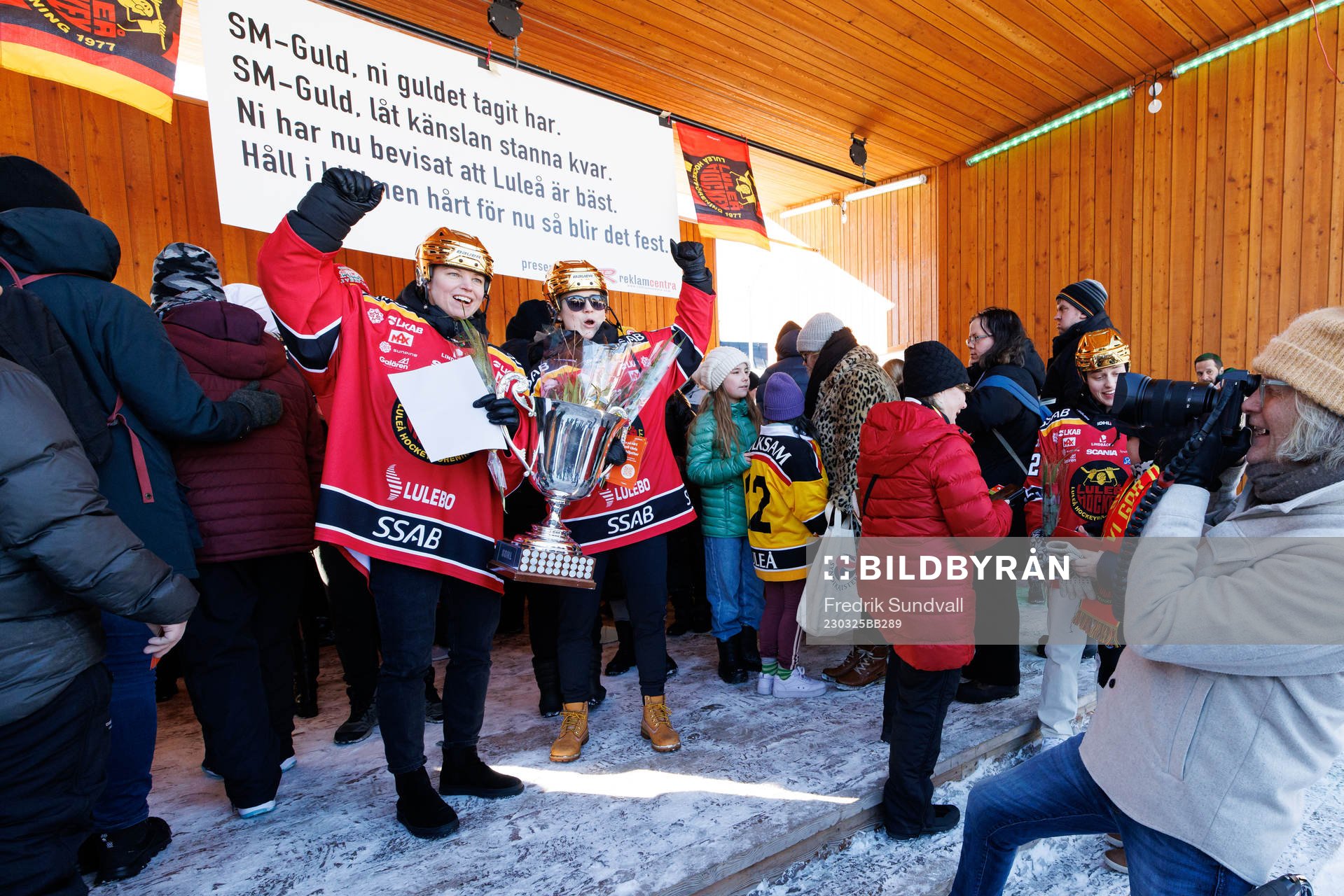 Luleås spelare jublar