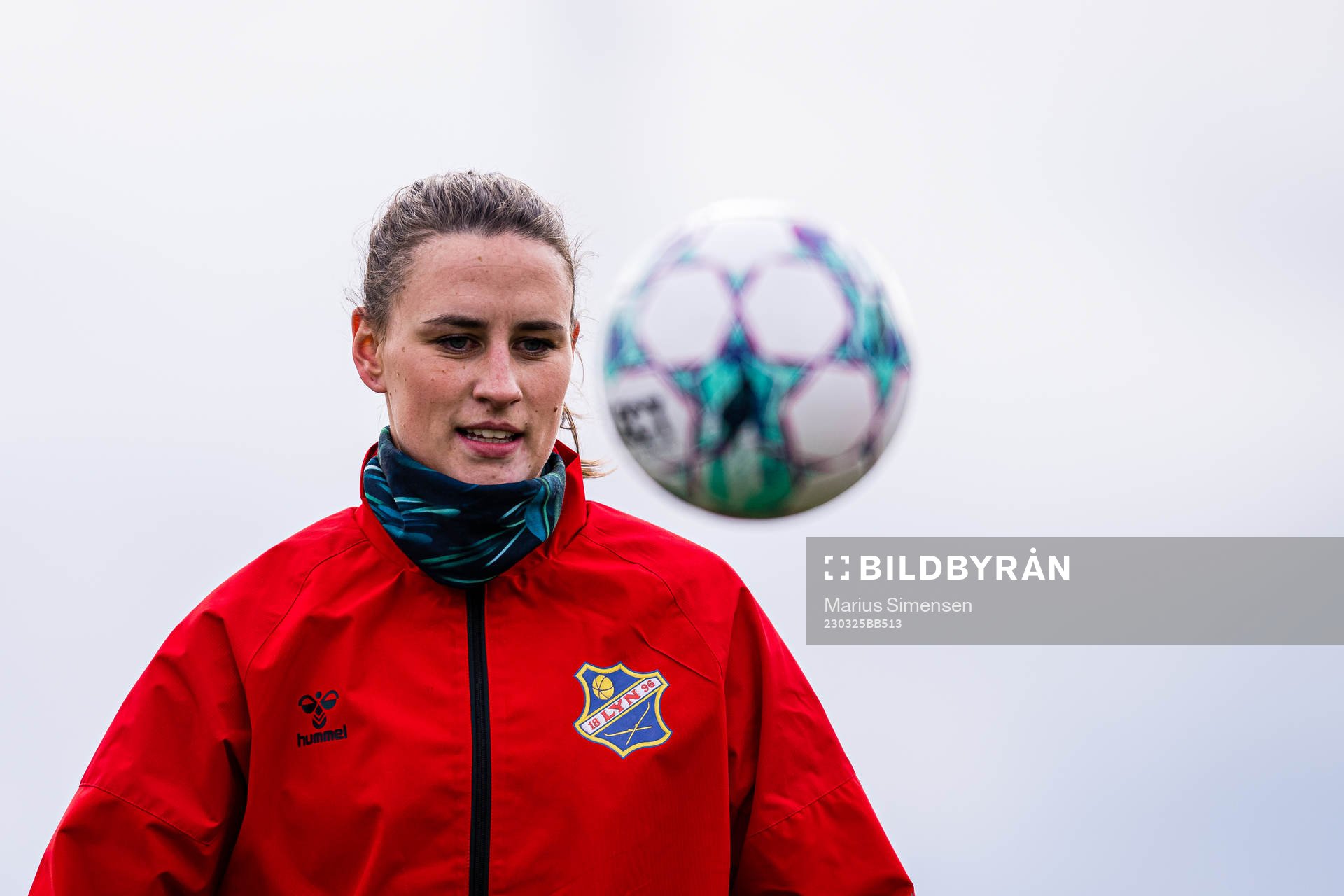 Trine Skjelstad Jensen of Lyn ahead of the Toppserien football match between Lyn and Brann on March 25, 2023 in Oslo.