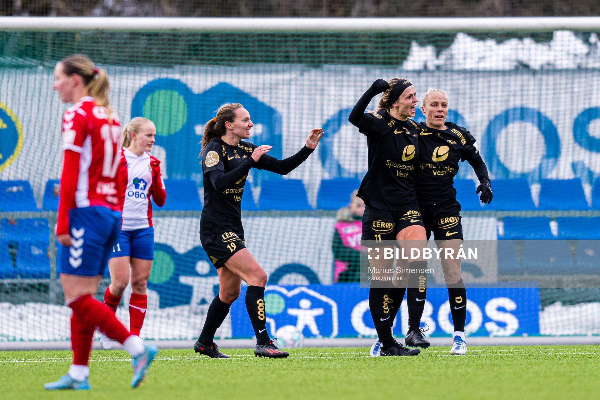 Alyssa Mae Walker of Brann celebrates