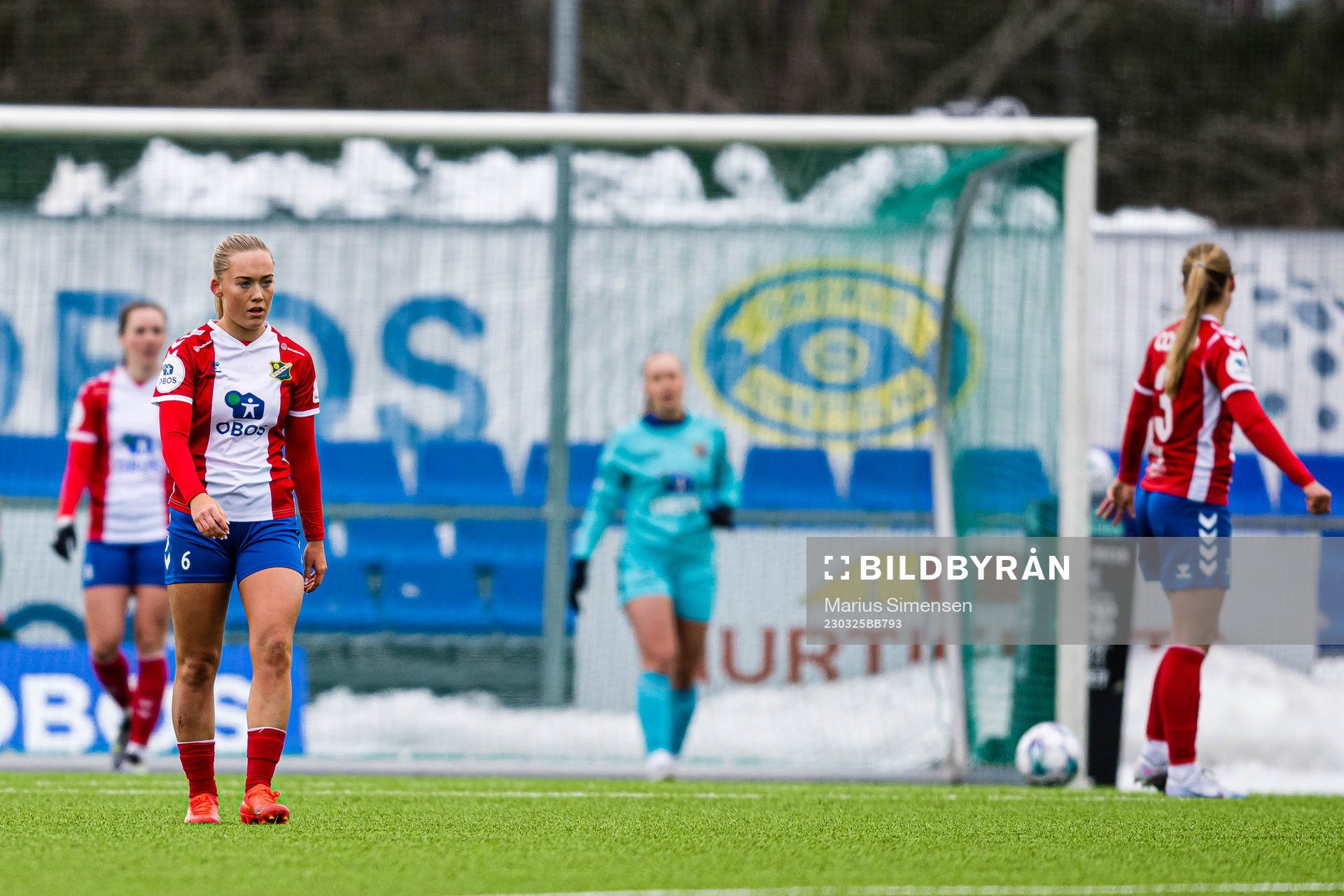 Julie Aune Jorde of Lyn looks dejected
