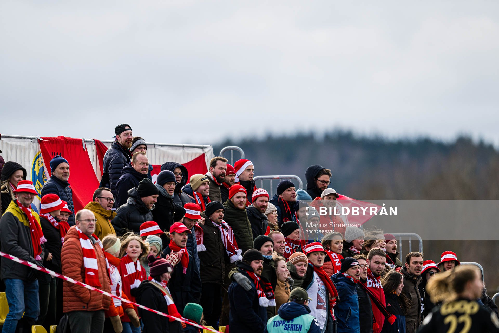 Spectators in the stands
