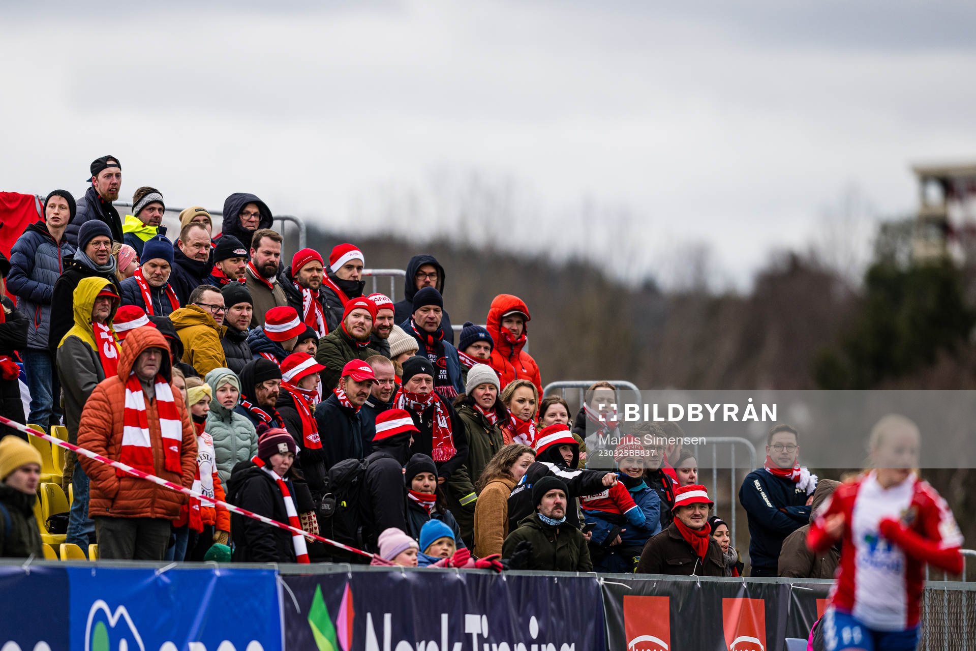 Spectators in the stands