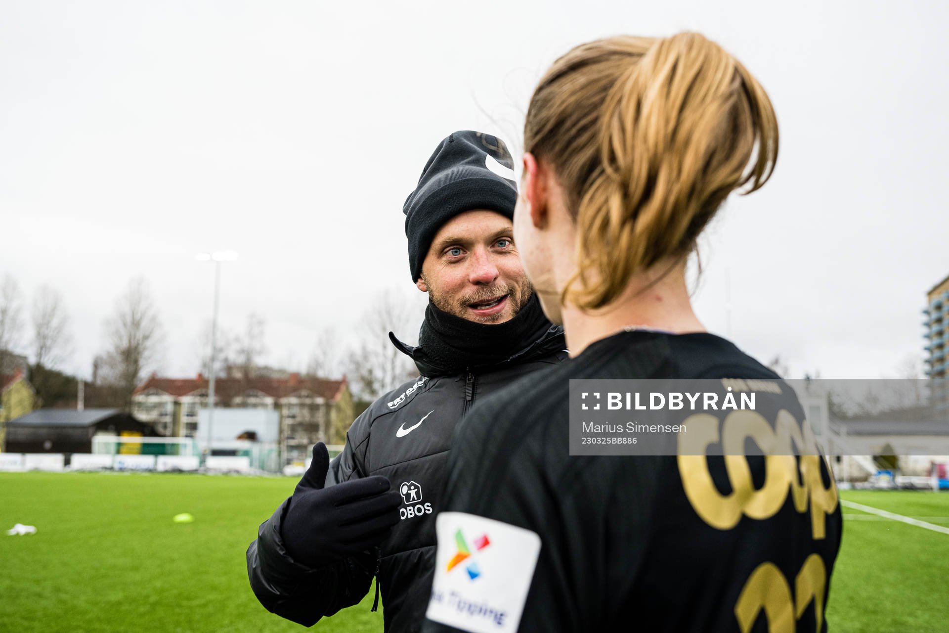 Olli Harder, head coach of Brann, and Sara Jane Ritter of