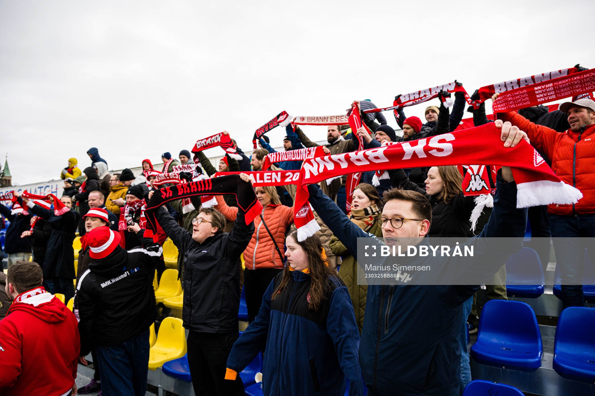 Spectators in the stands