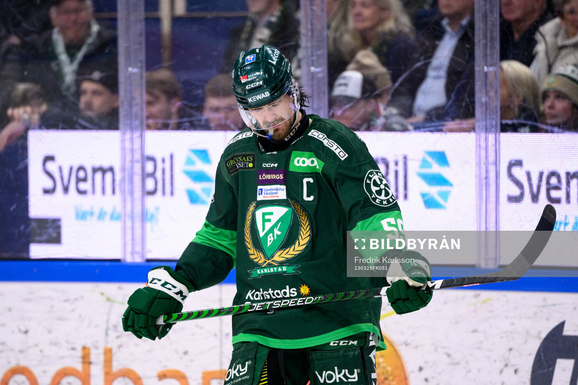 Färjestads Linus Johansson deppar