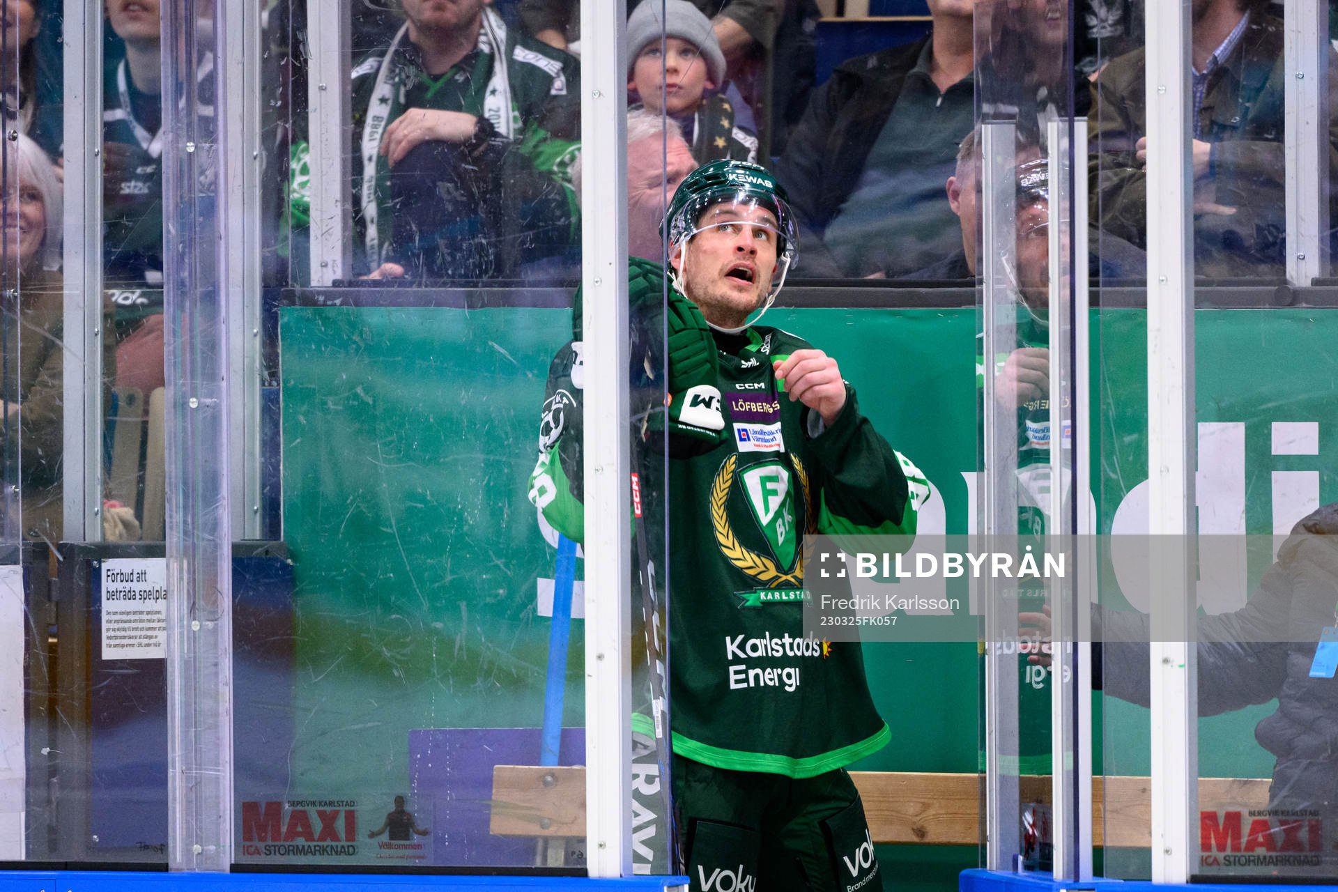Färjestads Brandon Davidson i utvisningsbåset