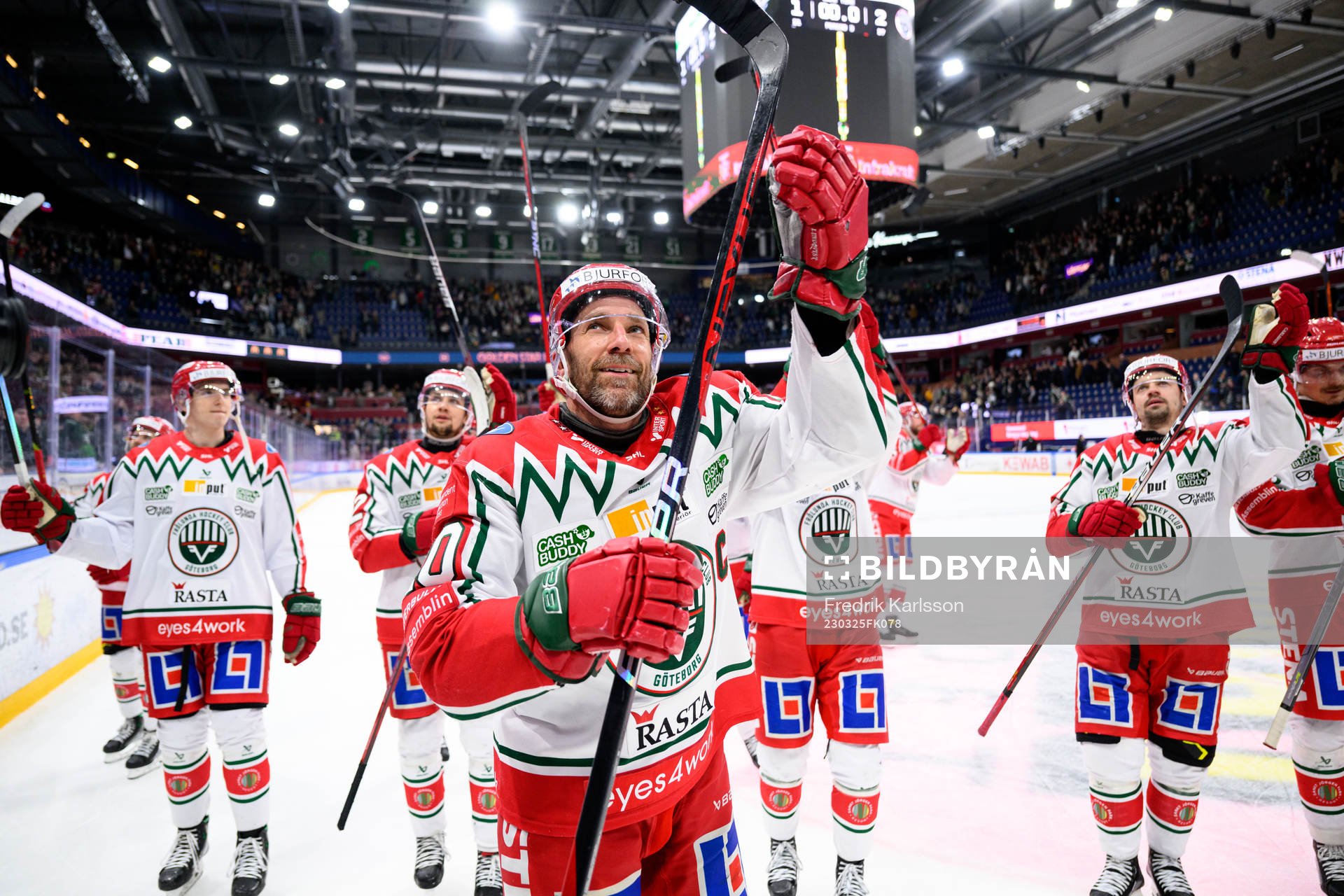 Frölundas Joel Lundqvist jublar