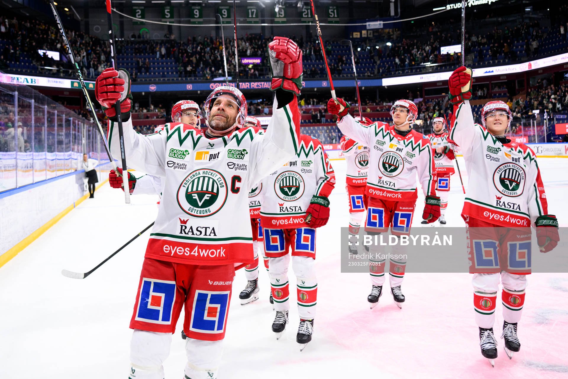 Frölundas Joel Lundqvist jublar