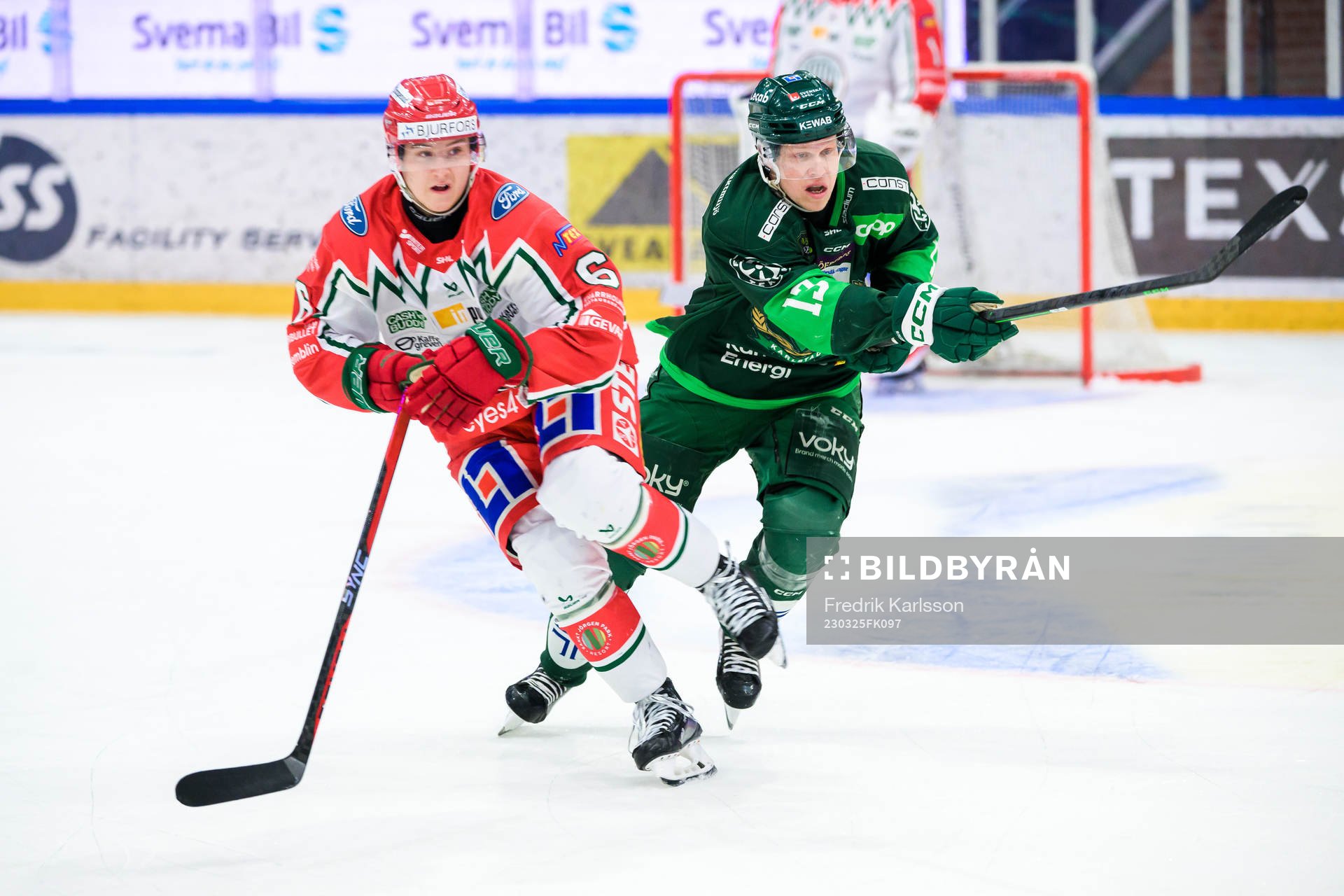 Frölundas Filip Hasa och Färjestads Daniel Viksten