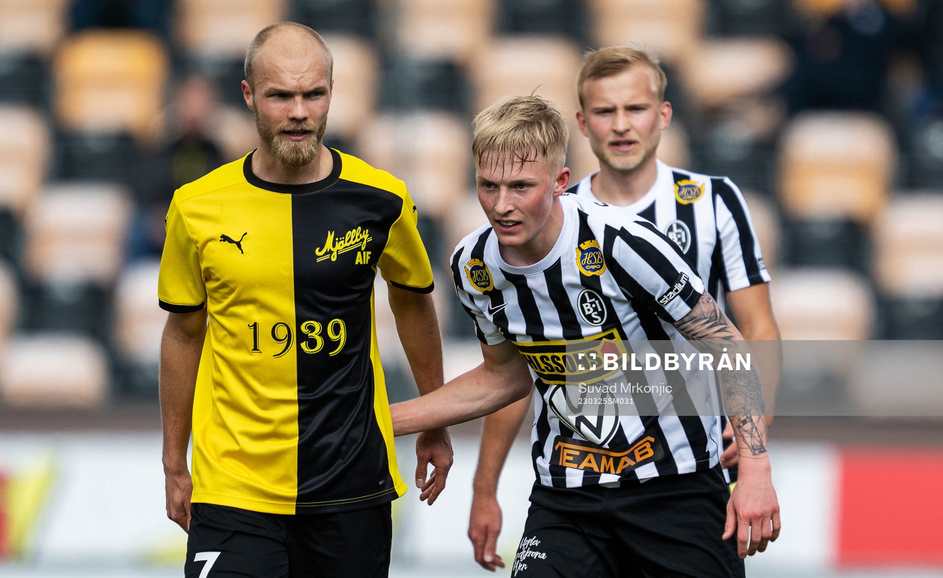 Mjällbys Viktor Gustafson och Landskronas Melker Widell