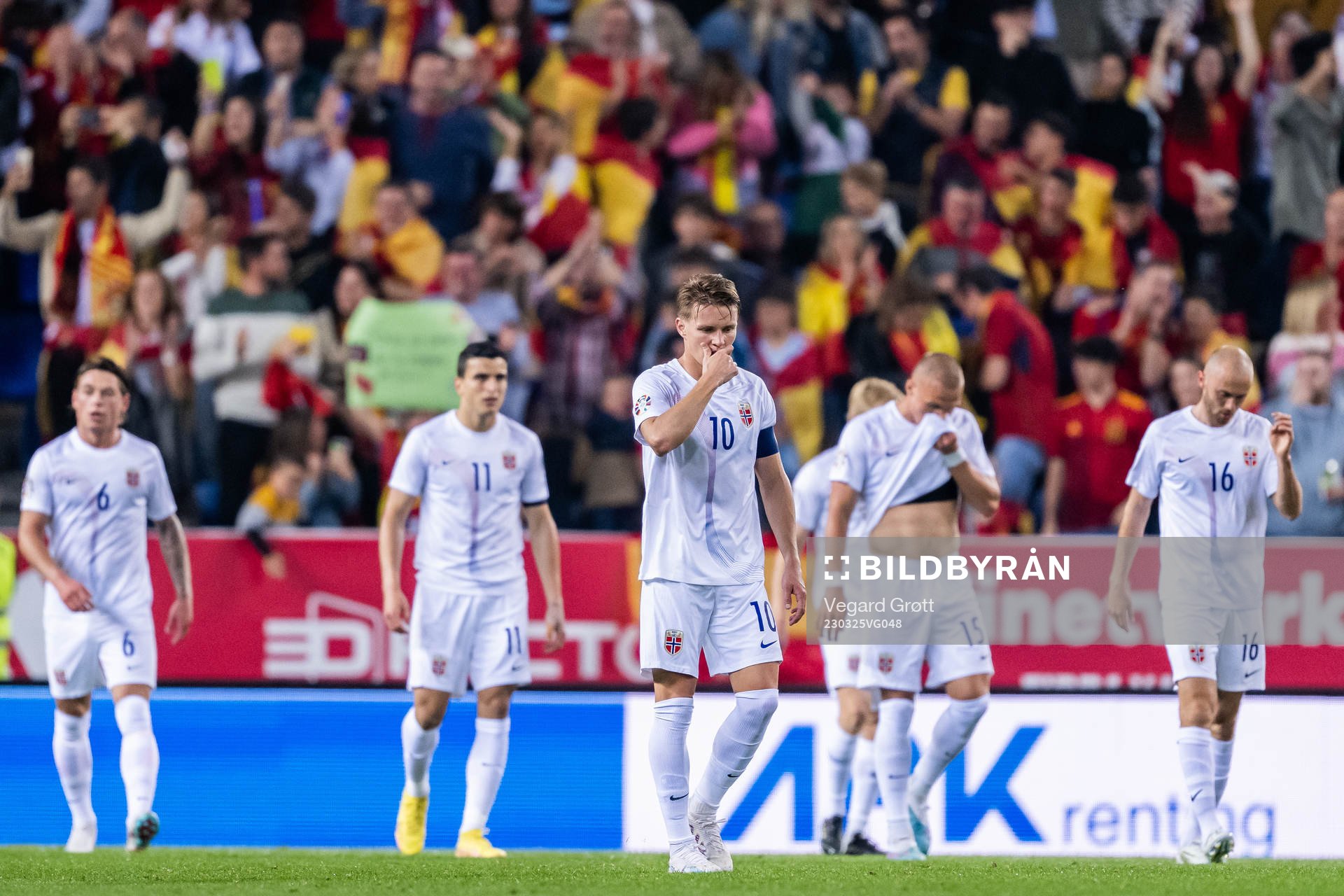 Martin Ødegaard of Norway looks dejected