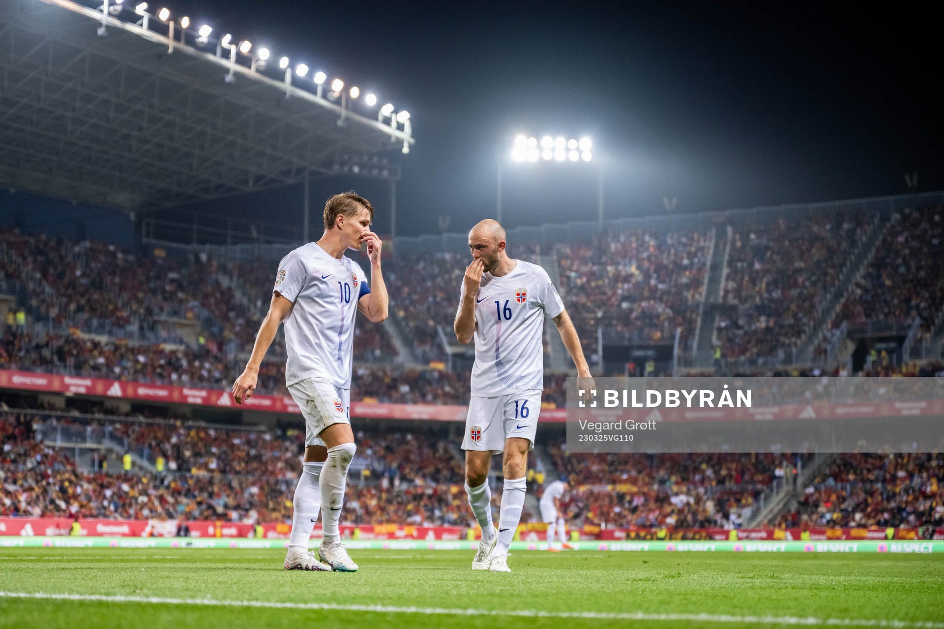 Martin Ødegaard and Fredrik Aursnes of Norway