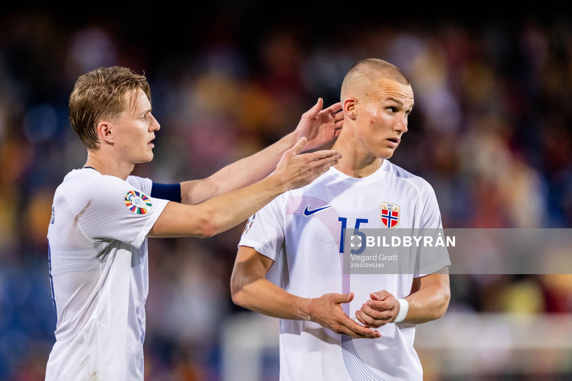 Martin Ødegaard and Leo Østigård of Norway