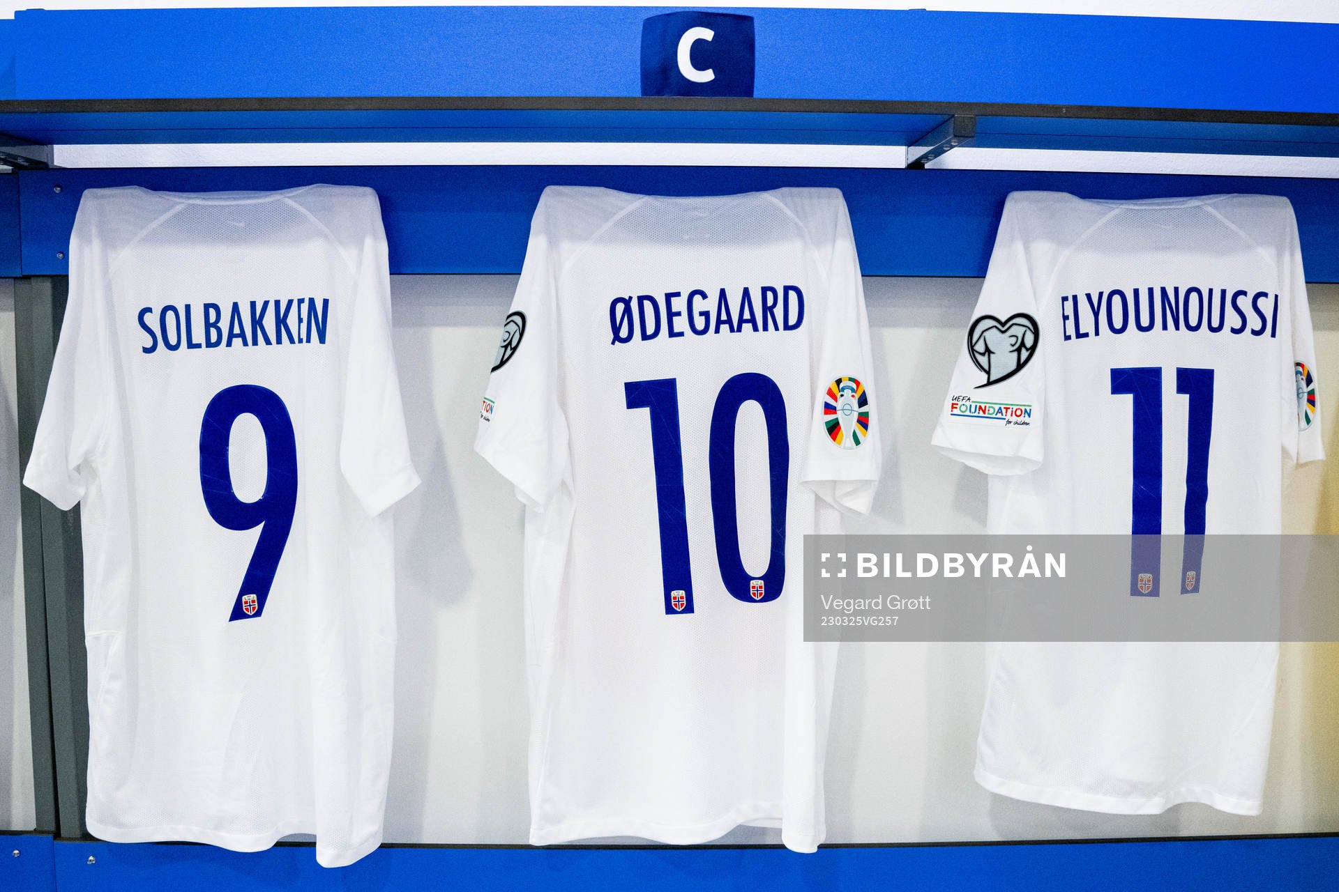 The kits of Ola Solbakken, Martin Ødegaard and Mohamed