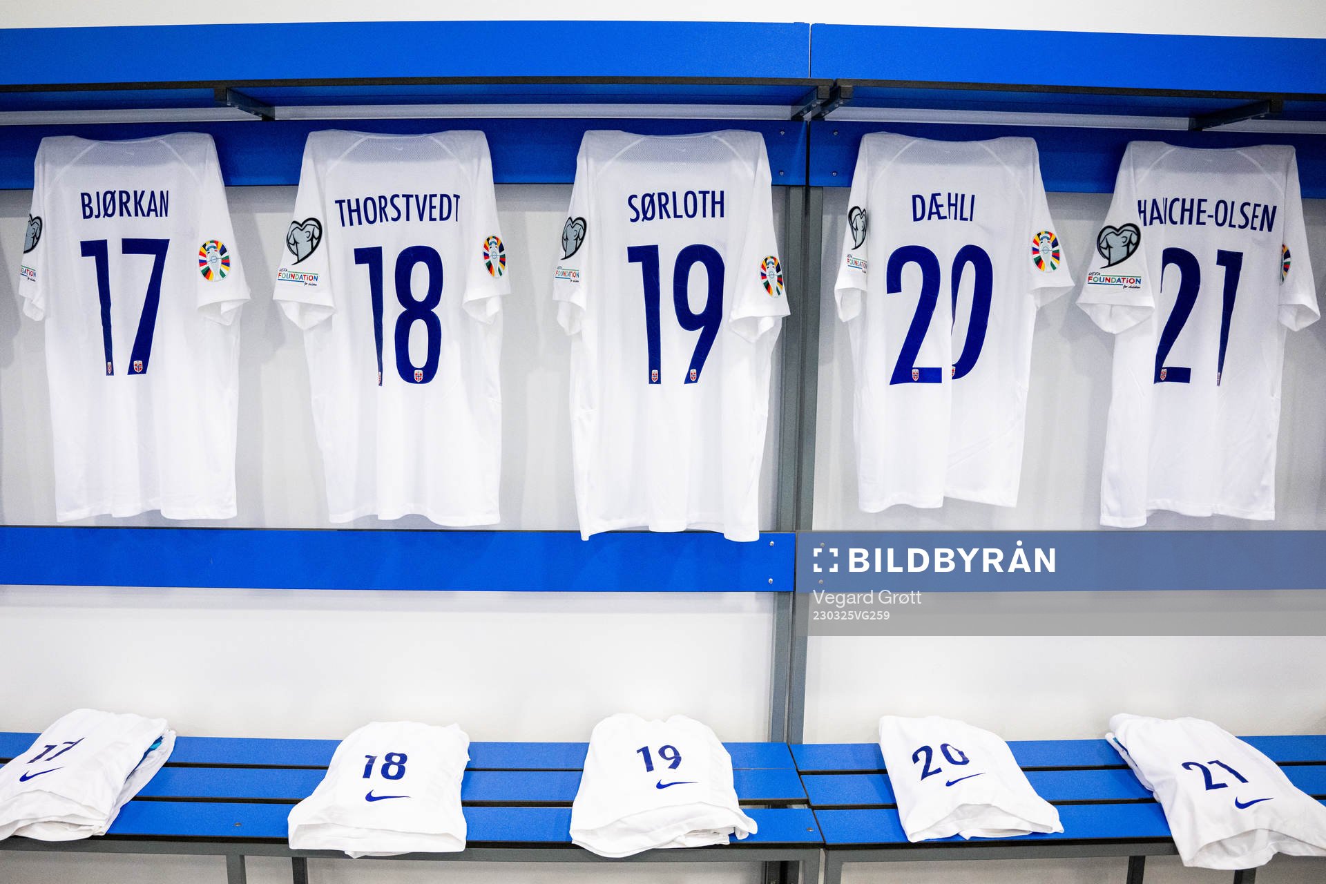 The kits of Fredrik André Bjørkan, Kristian Thorstvedt,