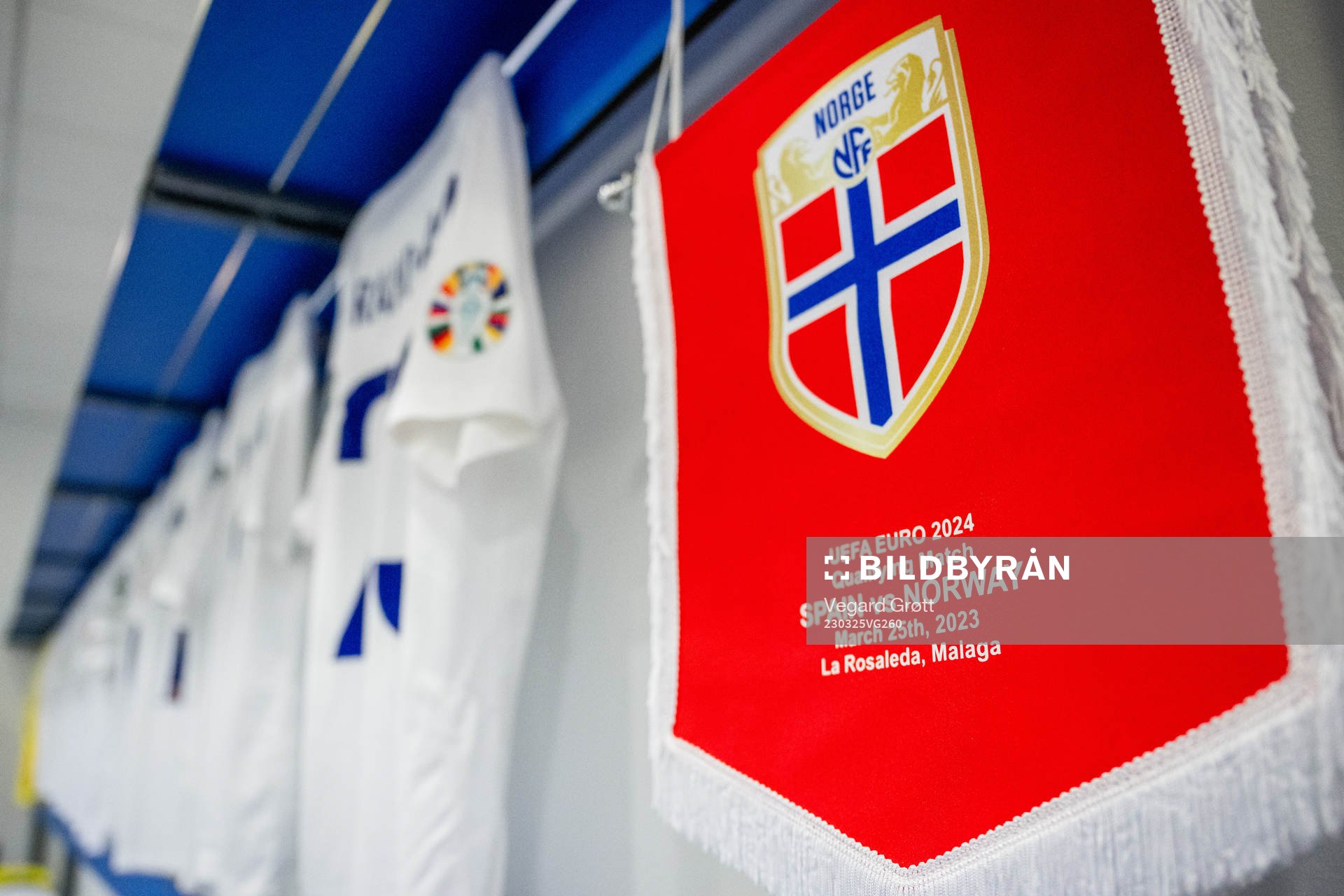 The pennant in the dressing room