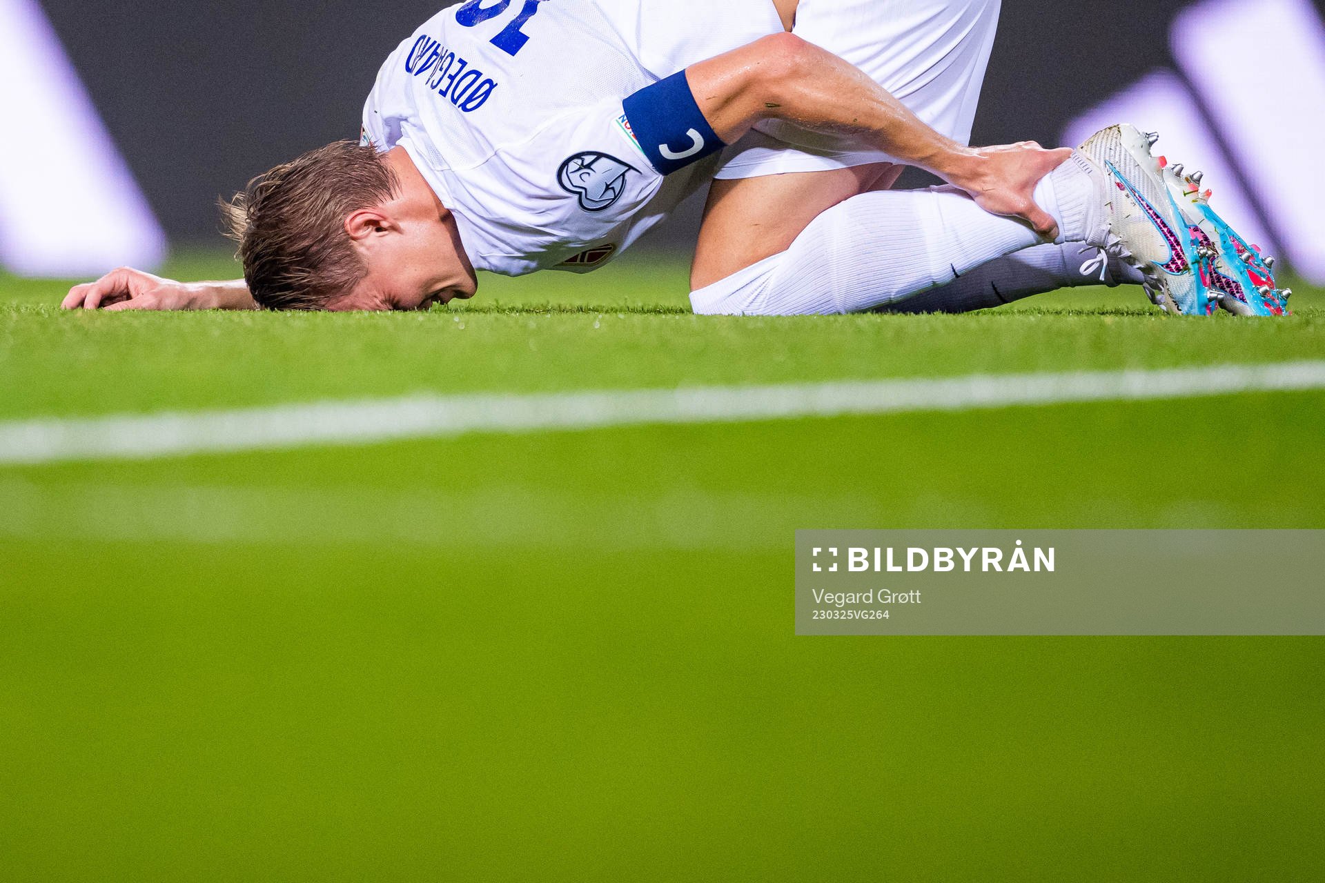 Martin Ødegaard of Norway in pain