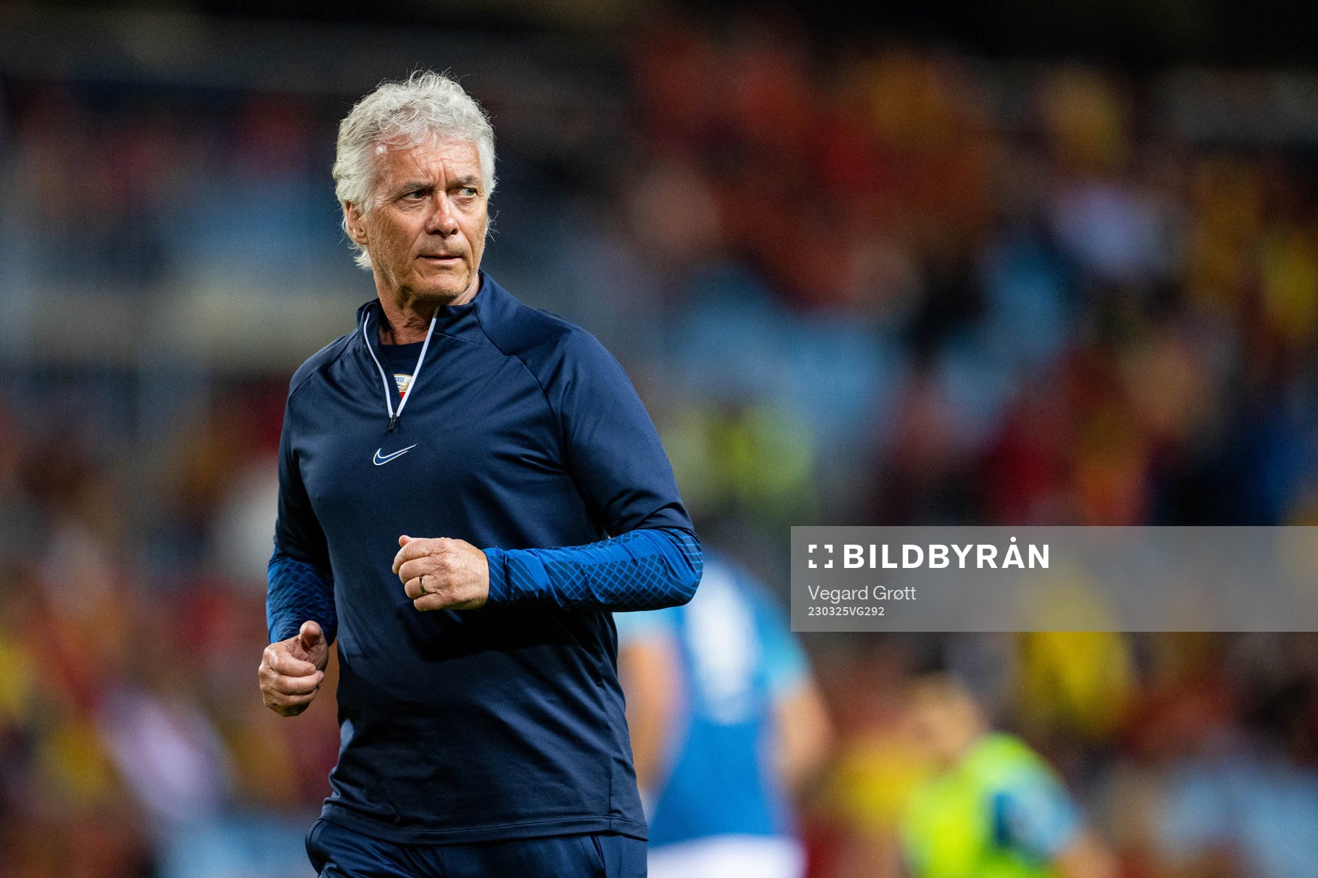 Ola Sand, doctor of Norway, ahead of the UEFA Euro Qualifier football match between Spain and Norway on March 25, 2023 in Malaga. 