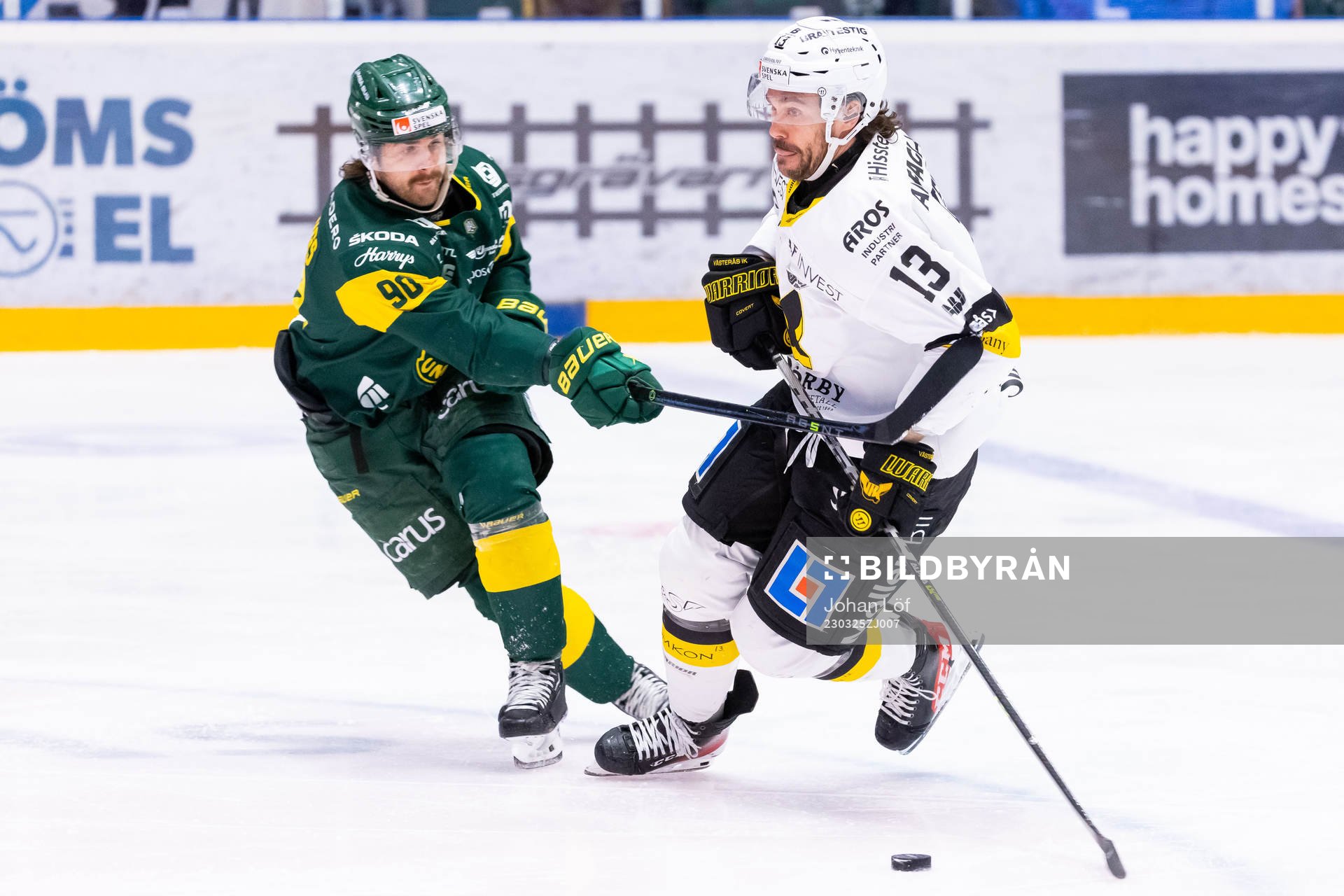 Björklövens Alex Hutchings och Västerås Trevor Cheek