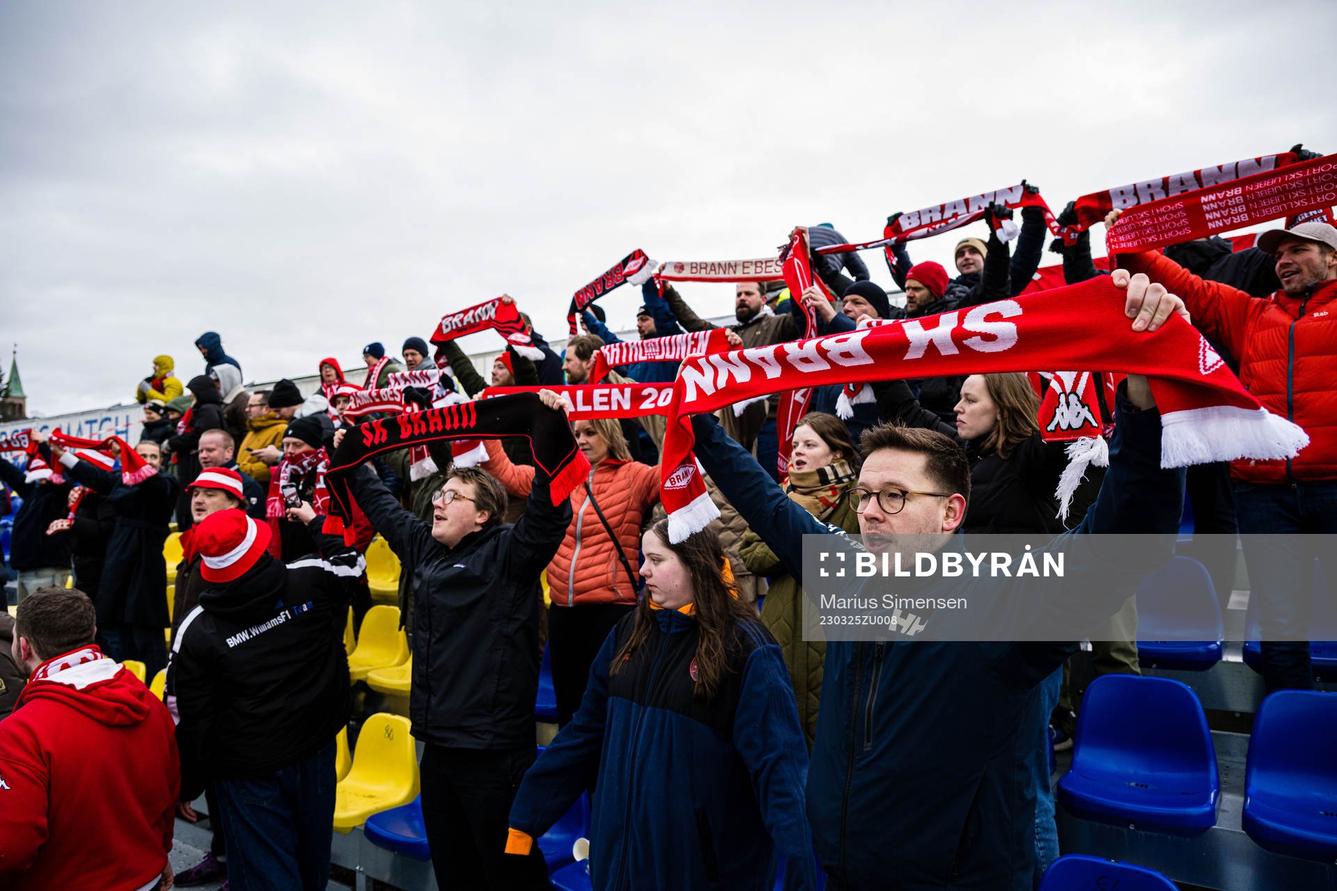 Spectators in the stands