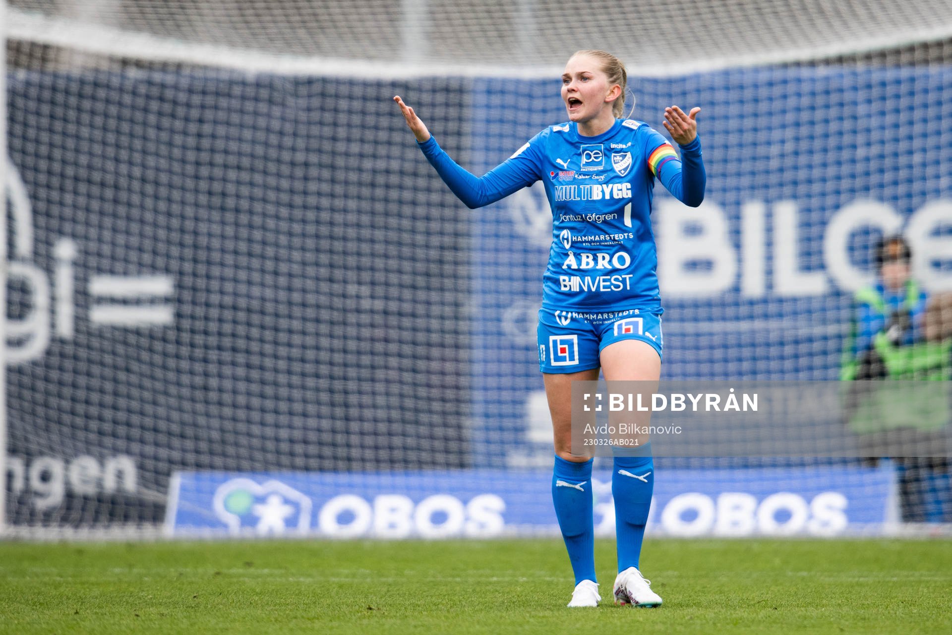 Kalmars Amanda Persson agerar