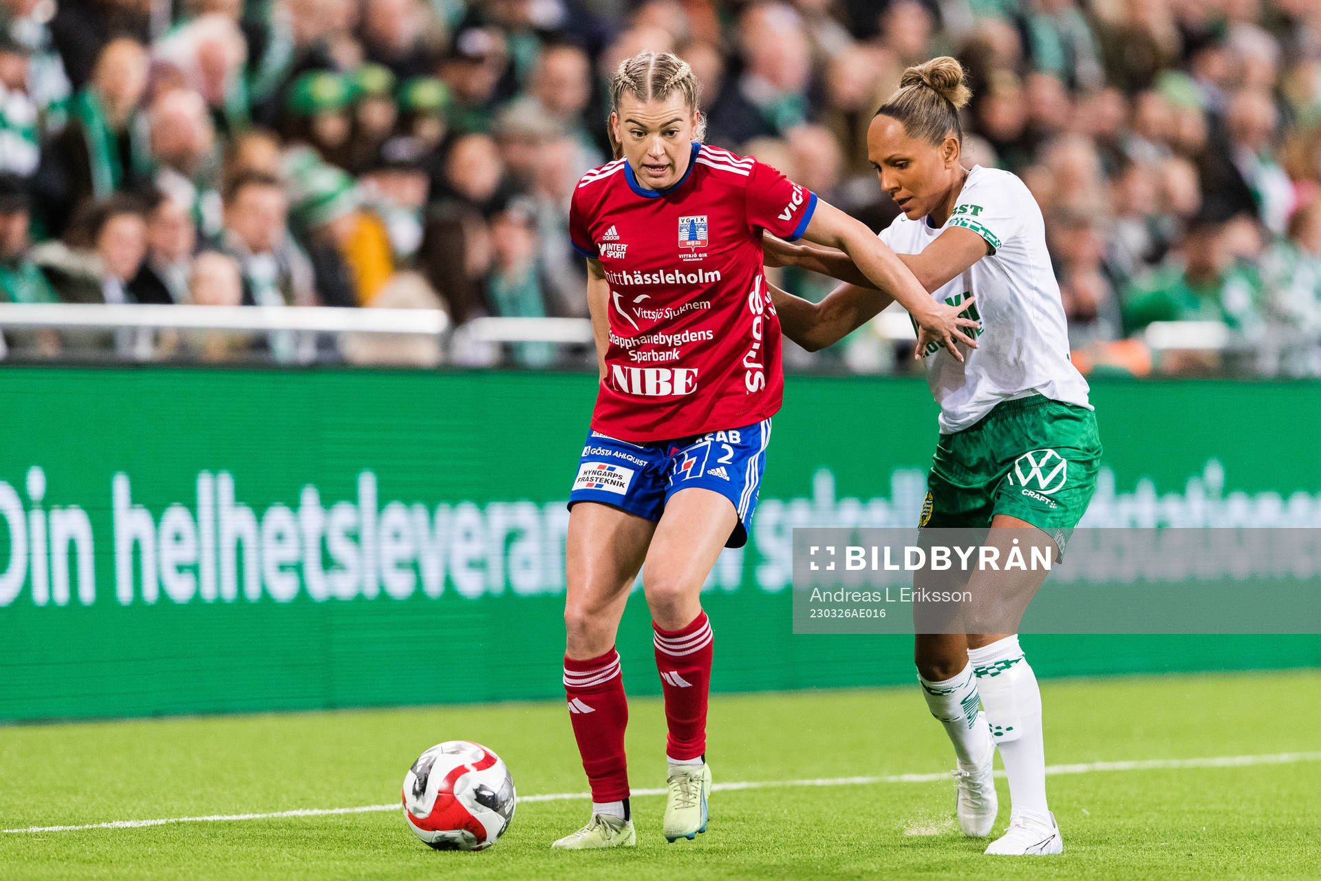 Vittsjös Charlotte Grant och Hammarbys Madelen Janogy