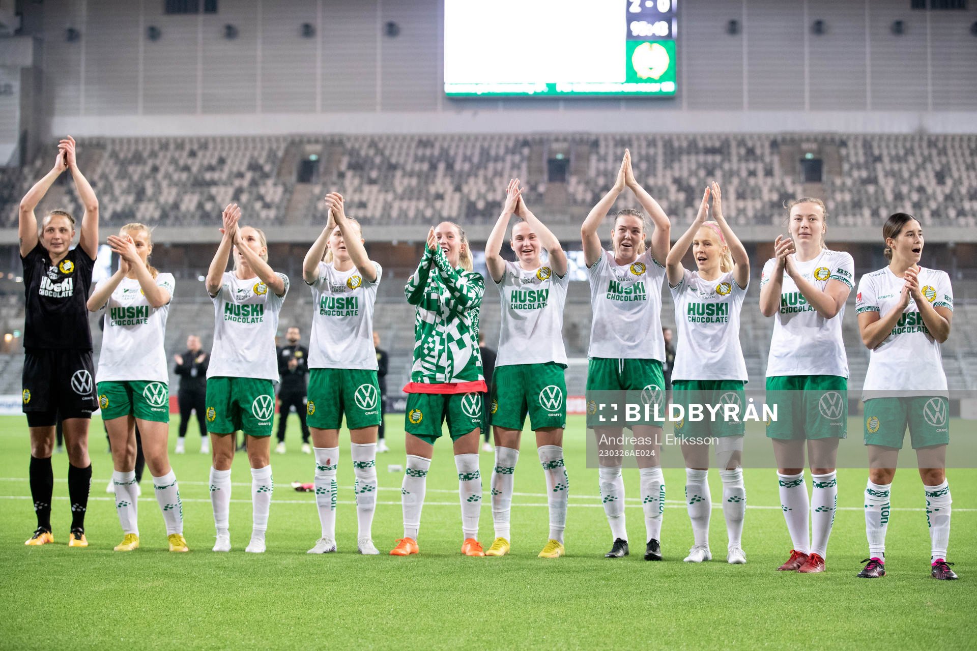 Hammarbys spelare jublar