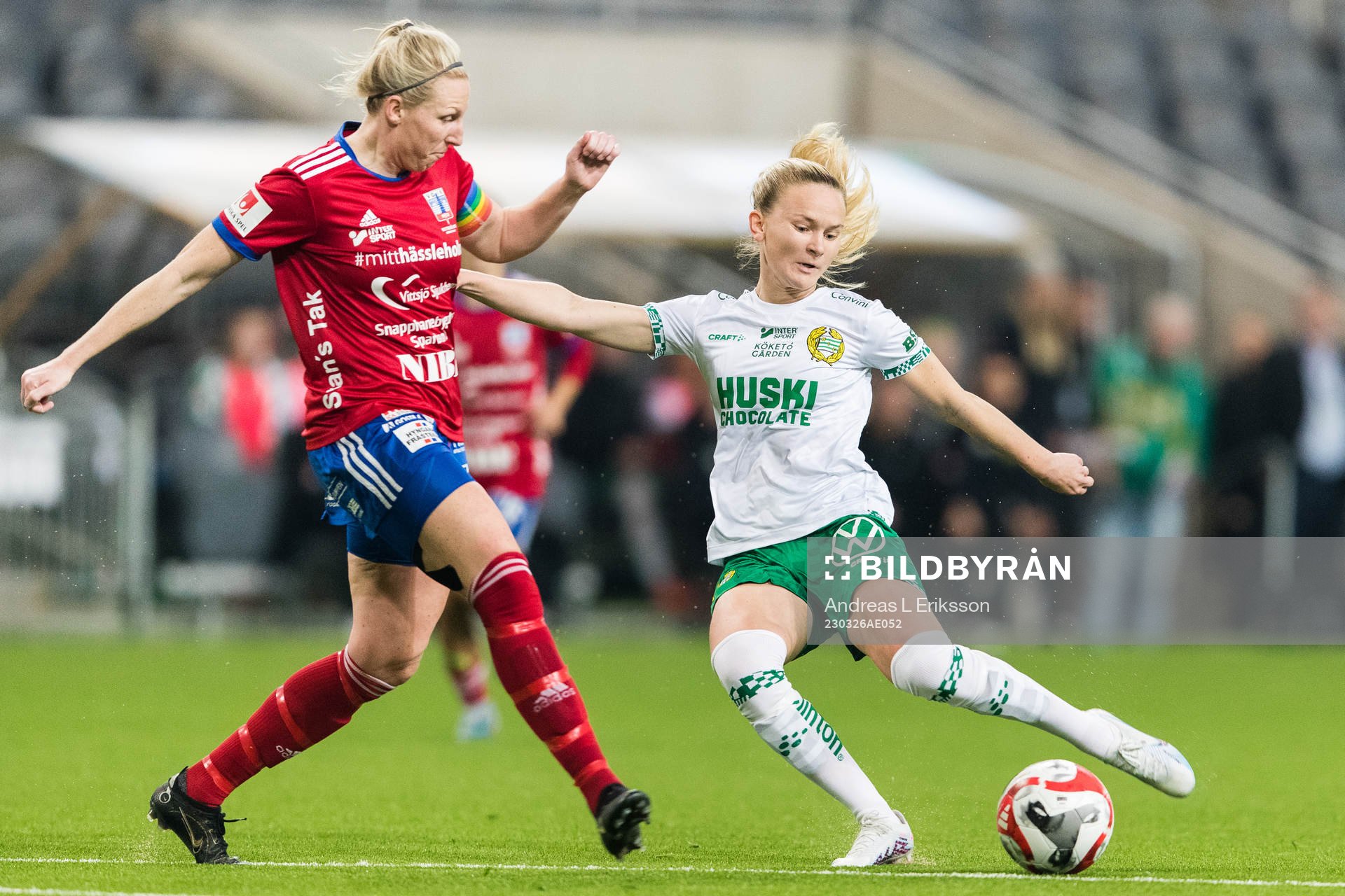 Vittsjös Sandra Adolfsson och Hammarbys Matilda Vinberg