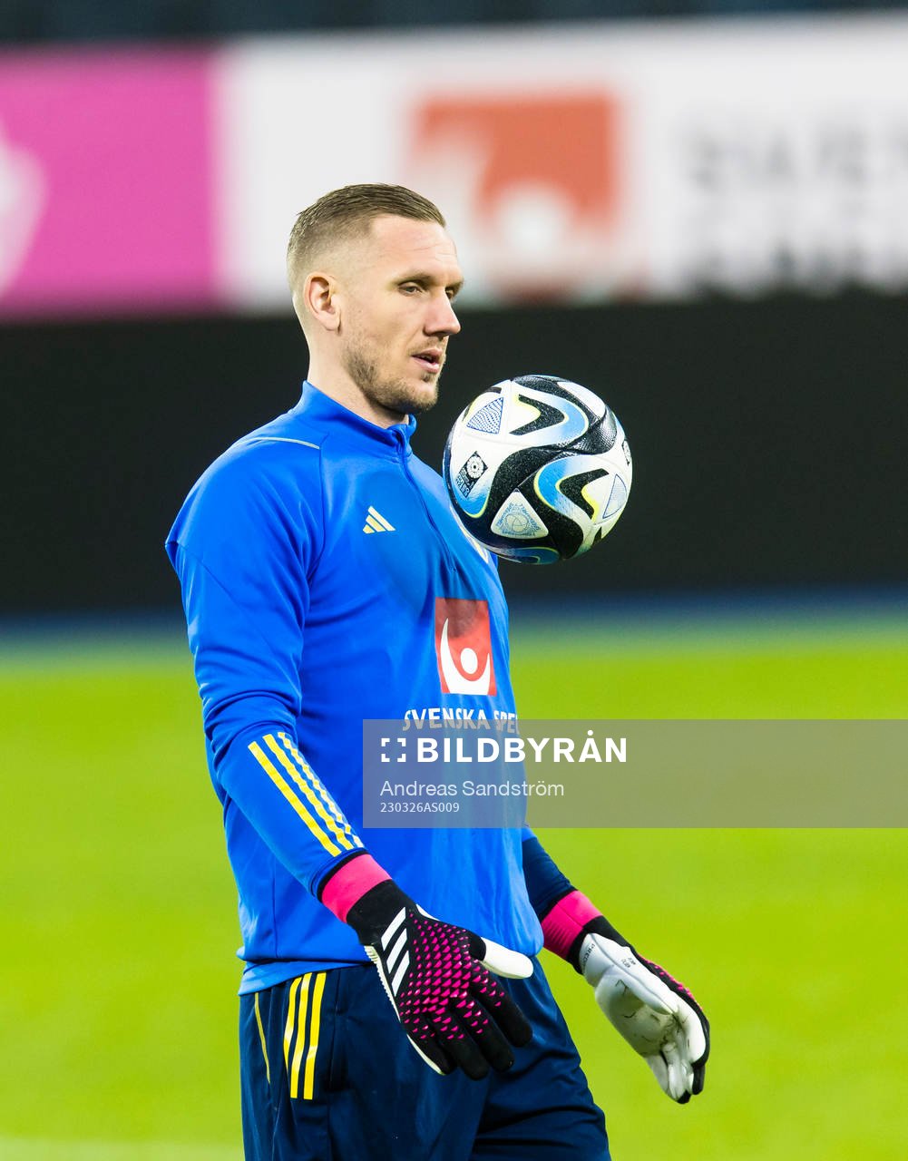 Goalkeeper Robin Olsen of Sweden