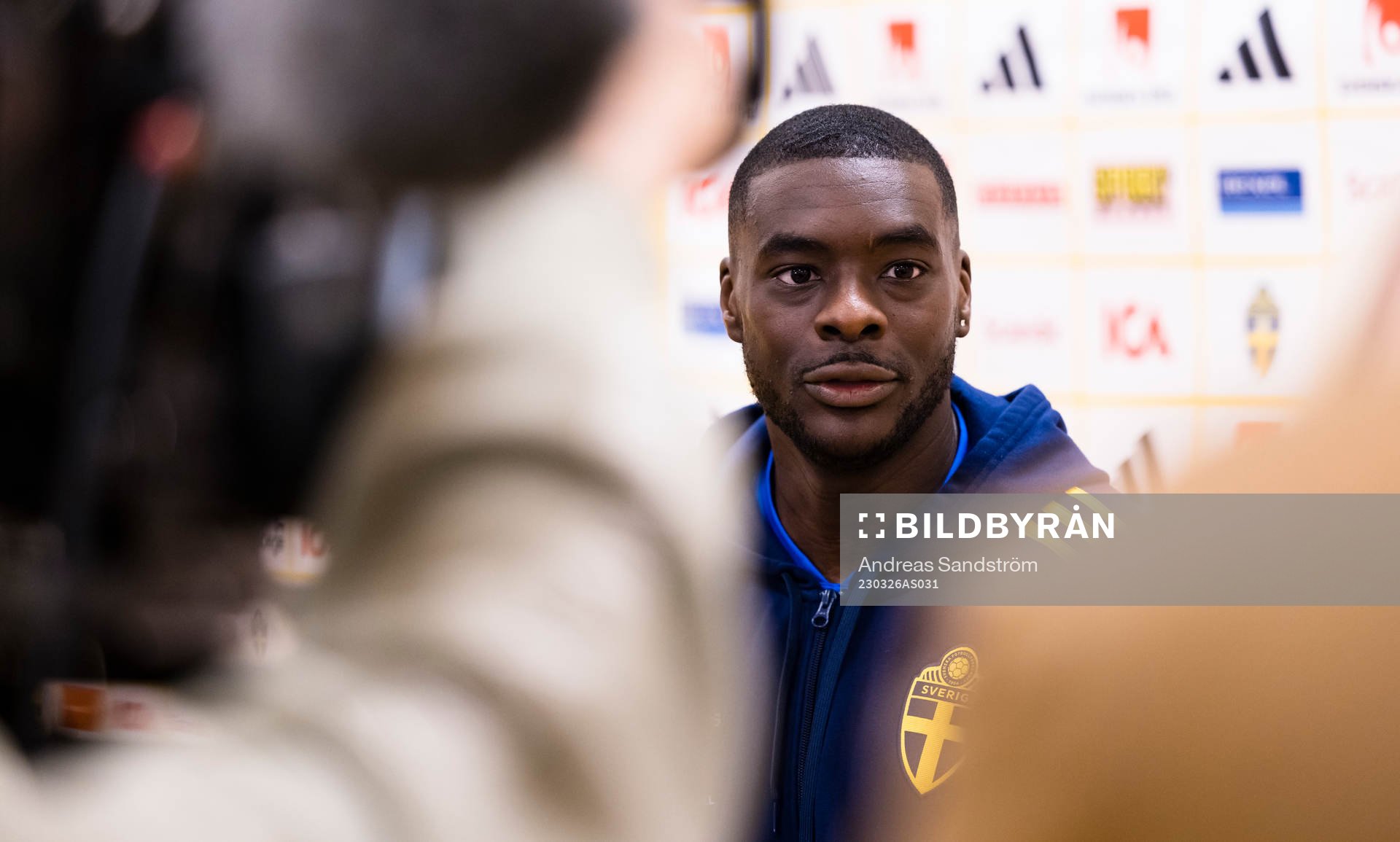 Ken Sema of Sweden answers media questions