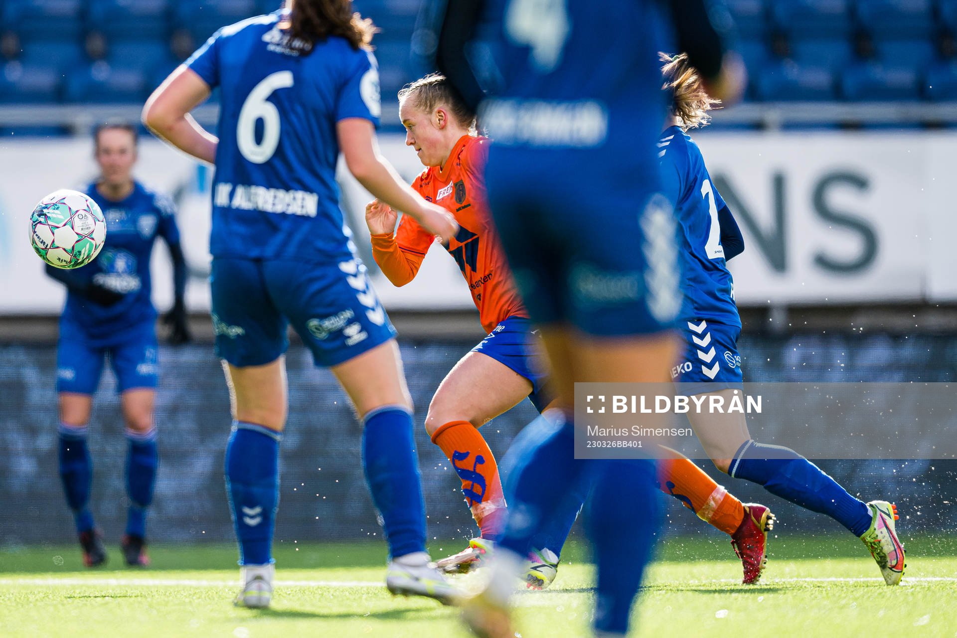 Ingeborg Lye Skretting of AaFK Fortuna during the 1. division football match between AaFK Fortuna and Kolbotn on March 26, 2023 in Ålesund.