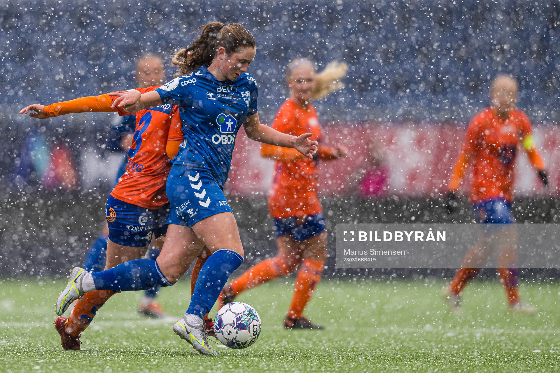 Carina Wik Alfredsen of Kolbotn during the 1. division football match between AaFK Fortuna and Kolbotn on March 26, 2023 in Ålesund.