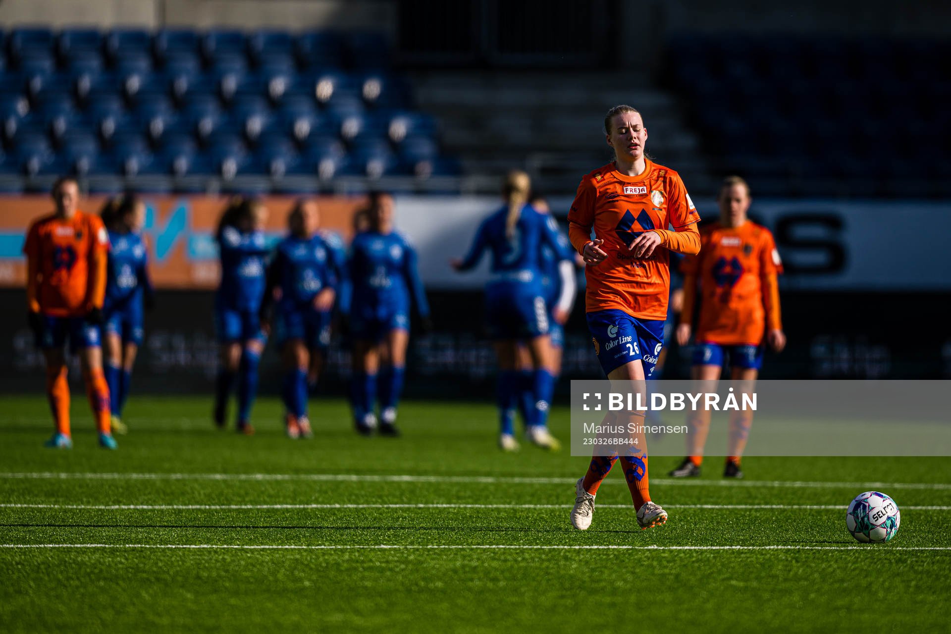 Karna Solskjær of AaFK Fortuna looks dejected