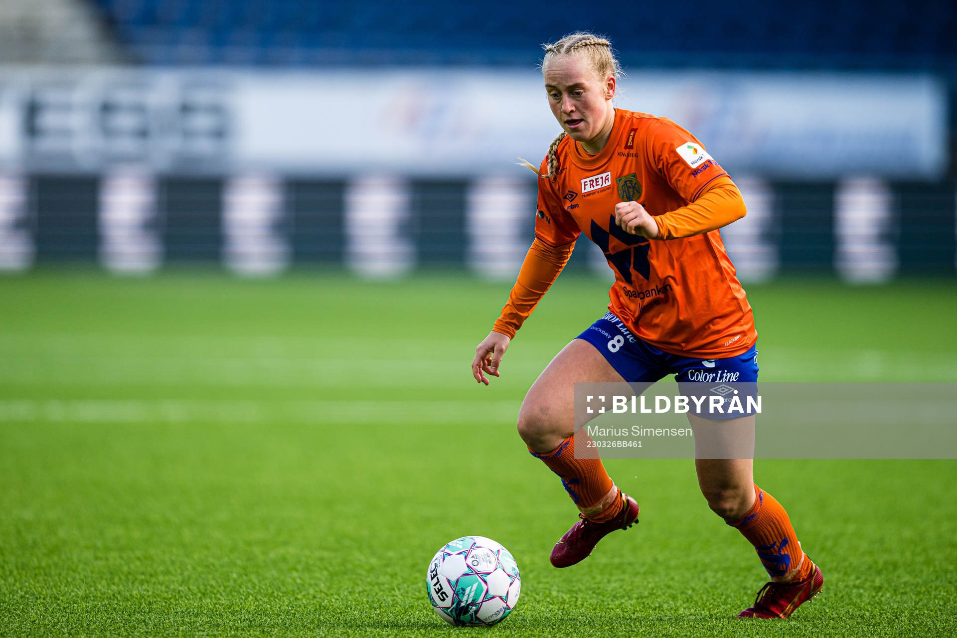 Ingeborg Lye Skretting of AaFK Fortuna during the 1. division football match between AaFK Fortuna and Kolbotn on March 26, 2023 in Ålesund.