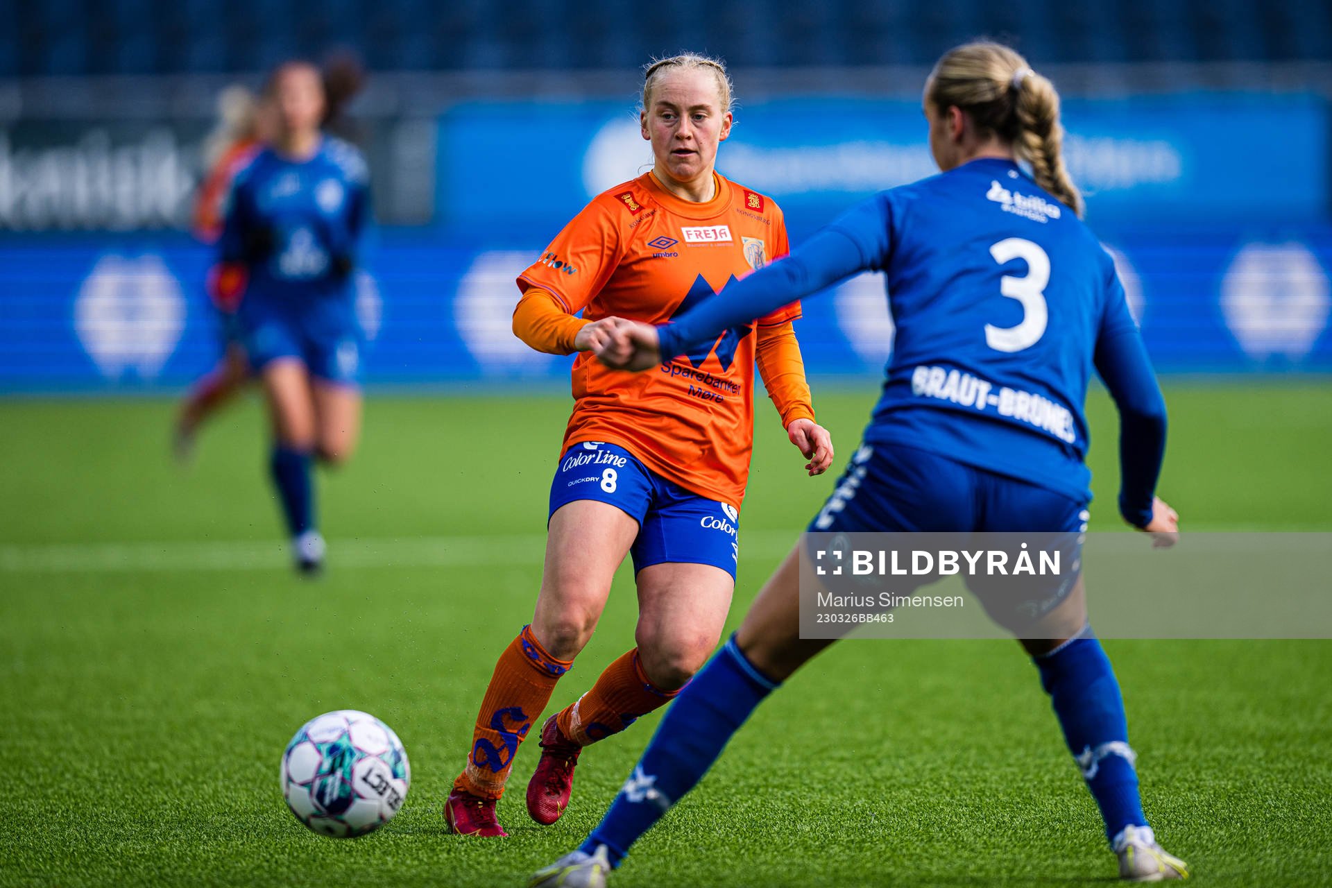 Ingeborg Lye Skretting of AaFK Fortuna during the 1. division football match between AaFK Fortuna and Kolbotn on March 26, 2023 in Ålesund.