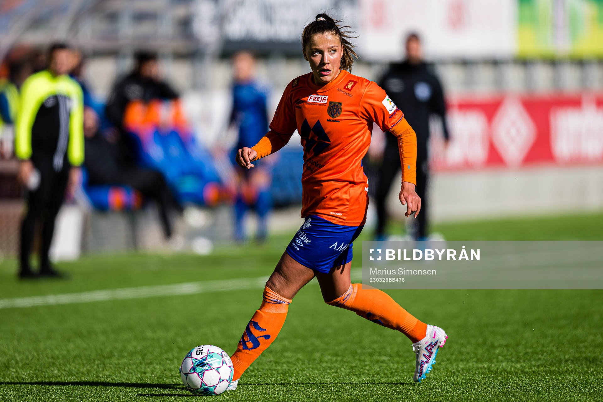 Hanna Bråten Gravem of AaFK Fortuna during the 1. division football match between AaFK Fortuna and Kolbotn on March 26, 2023 in Ålesund.