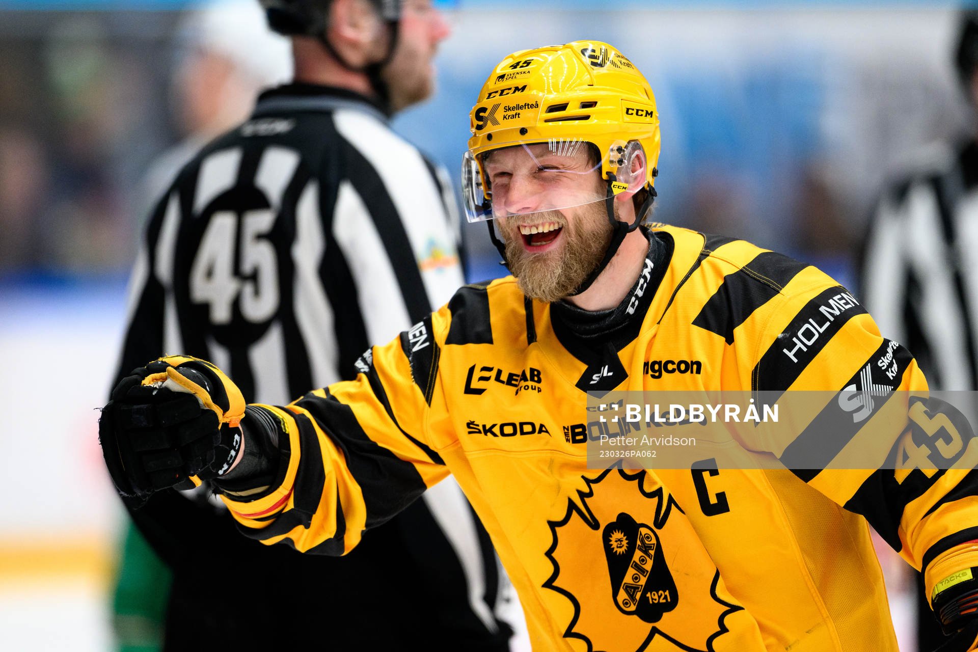 Skellefteås Oscar Möller jublar