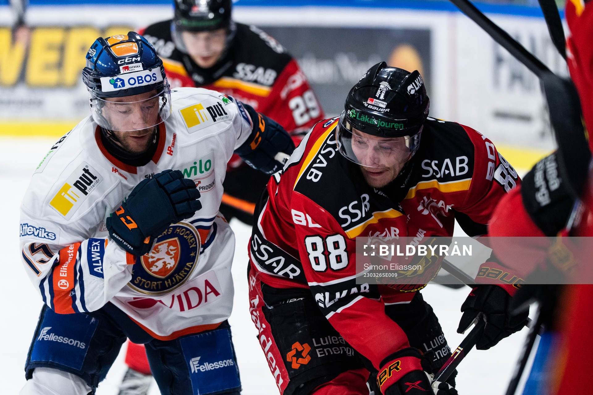 Växjös Dan Sexton och Luleås Joonas Rask