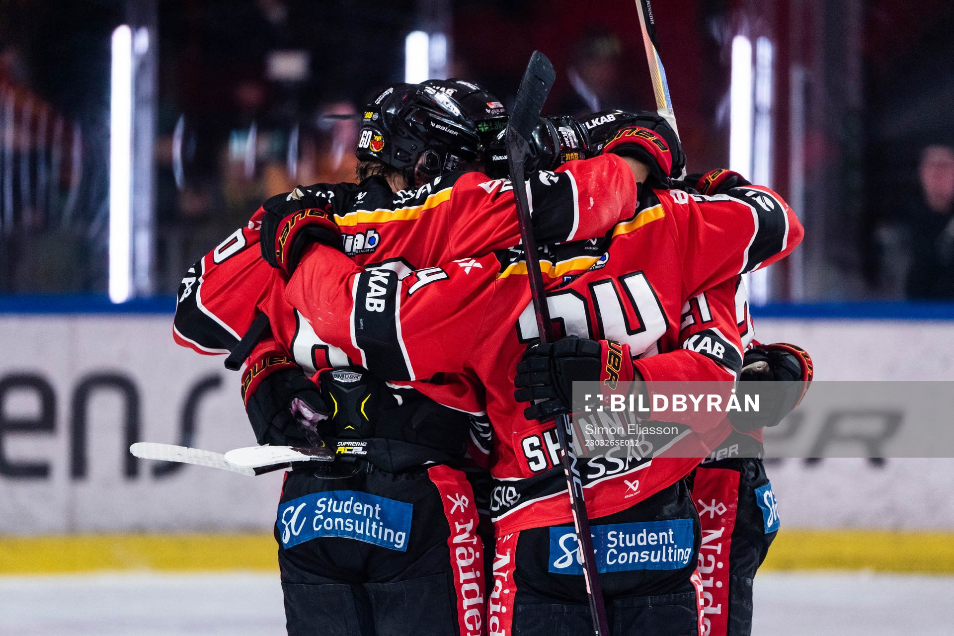 Luleås spelare jublar