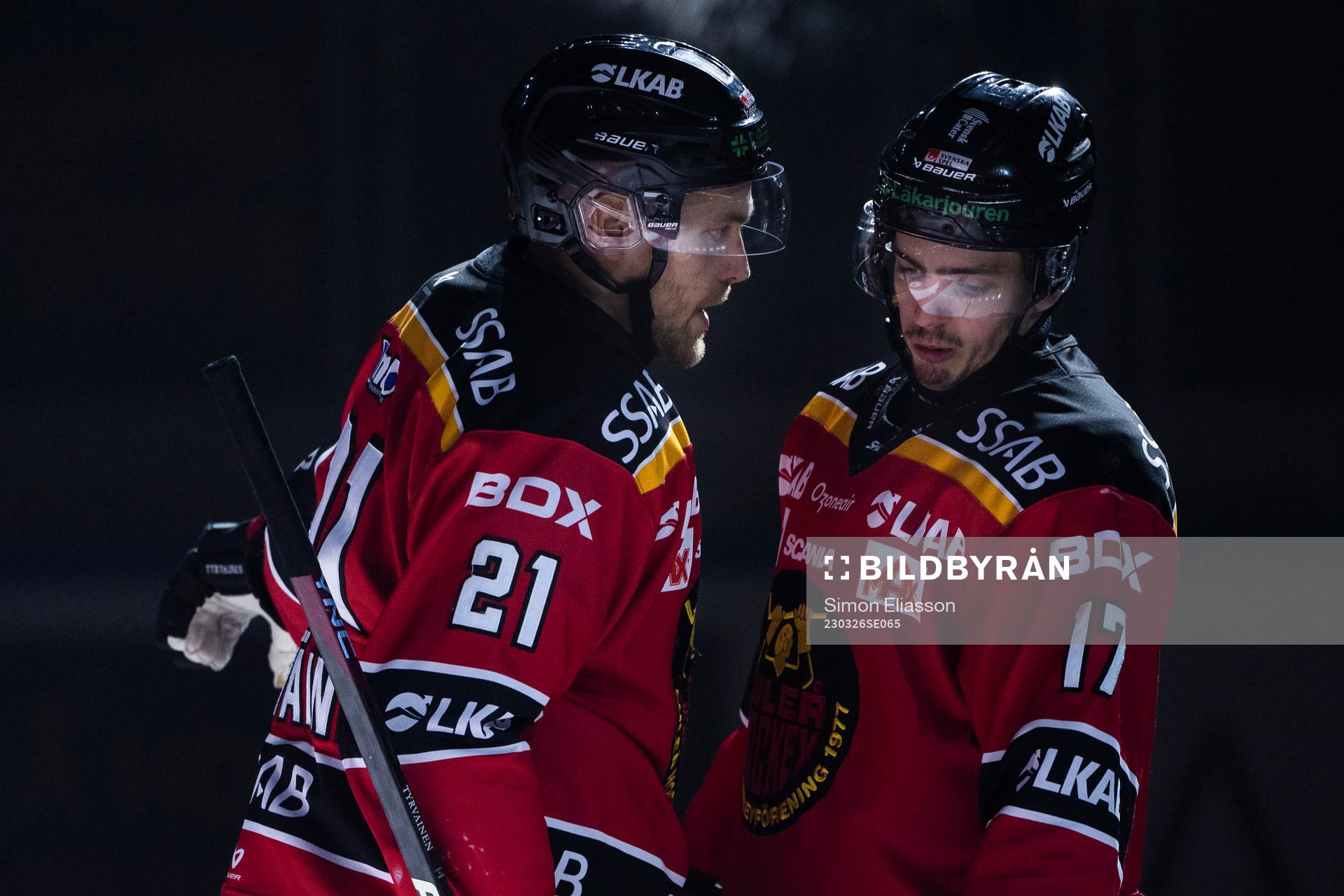 Luleås Juhani Tyrväinen och Isac Brännström