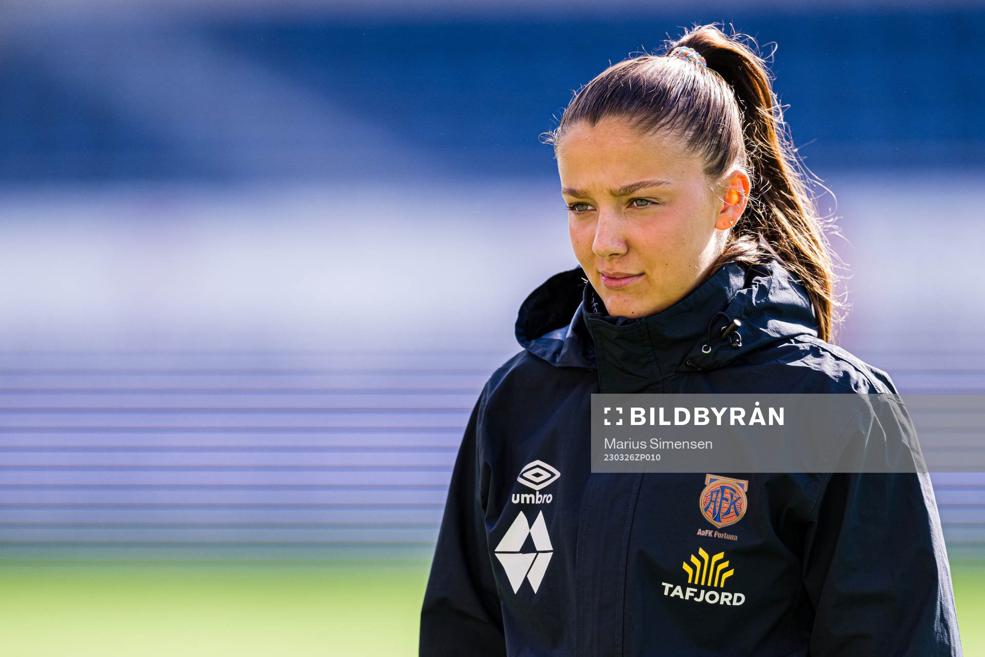 Hanna Bråten Gravem of AaFK Fortuna ahead of the 1. division football match between AaFK Fortuna and Kolbotn on March 26, 2023 in Ålesund.