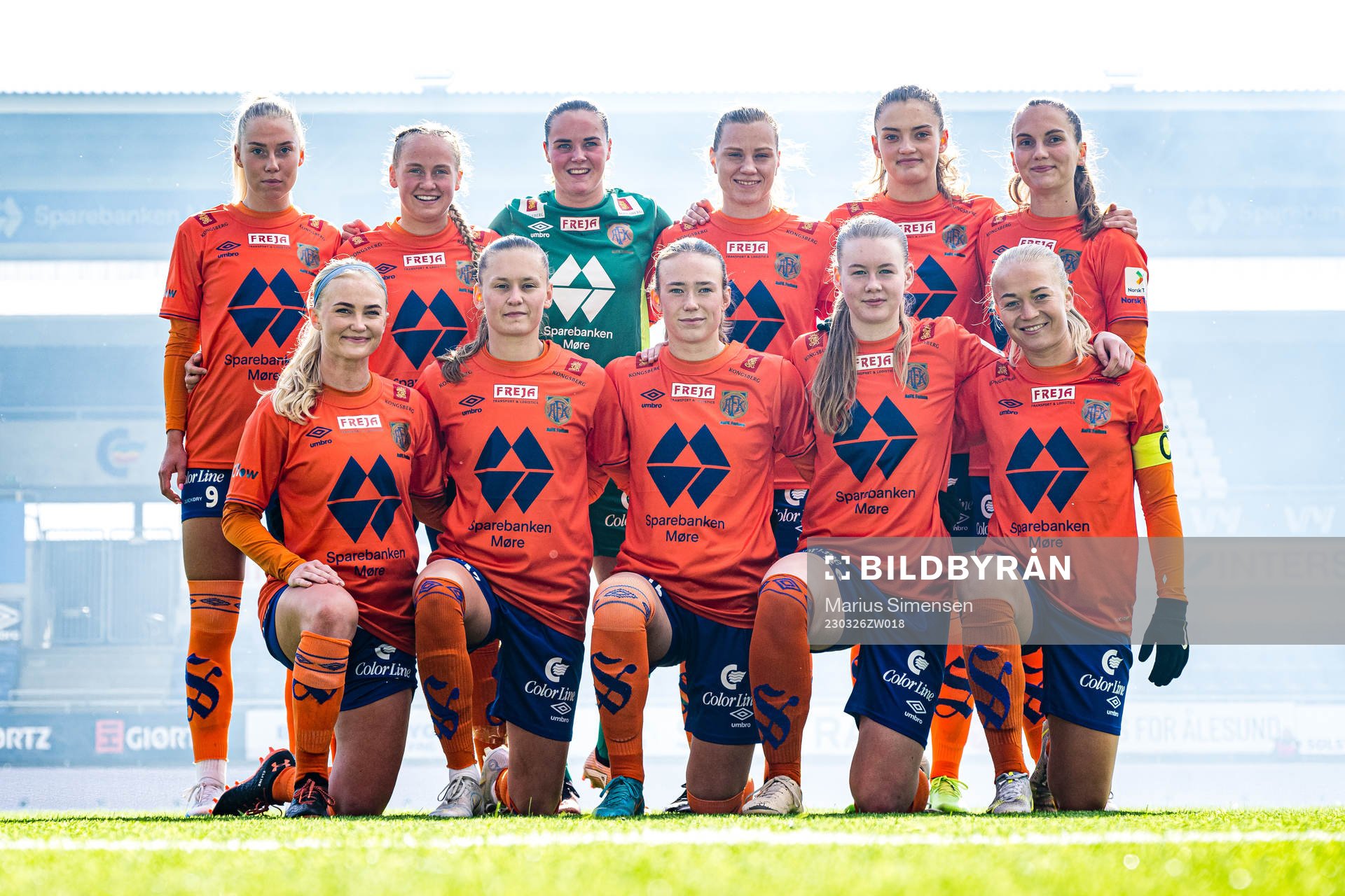The starting eleven of AaFK Fortuna, from the top left;