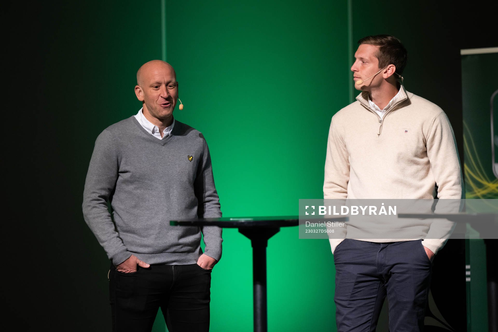 Landskronas tränare Billy Magnusson och spelaren  Philip