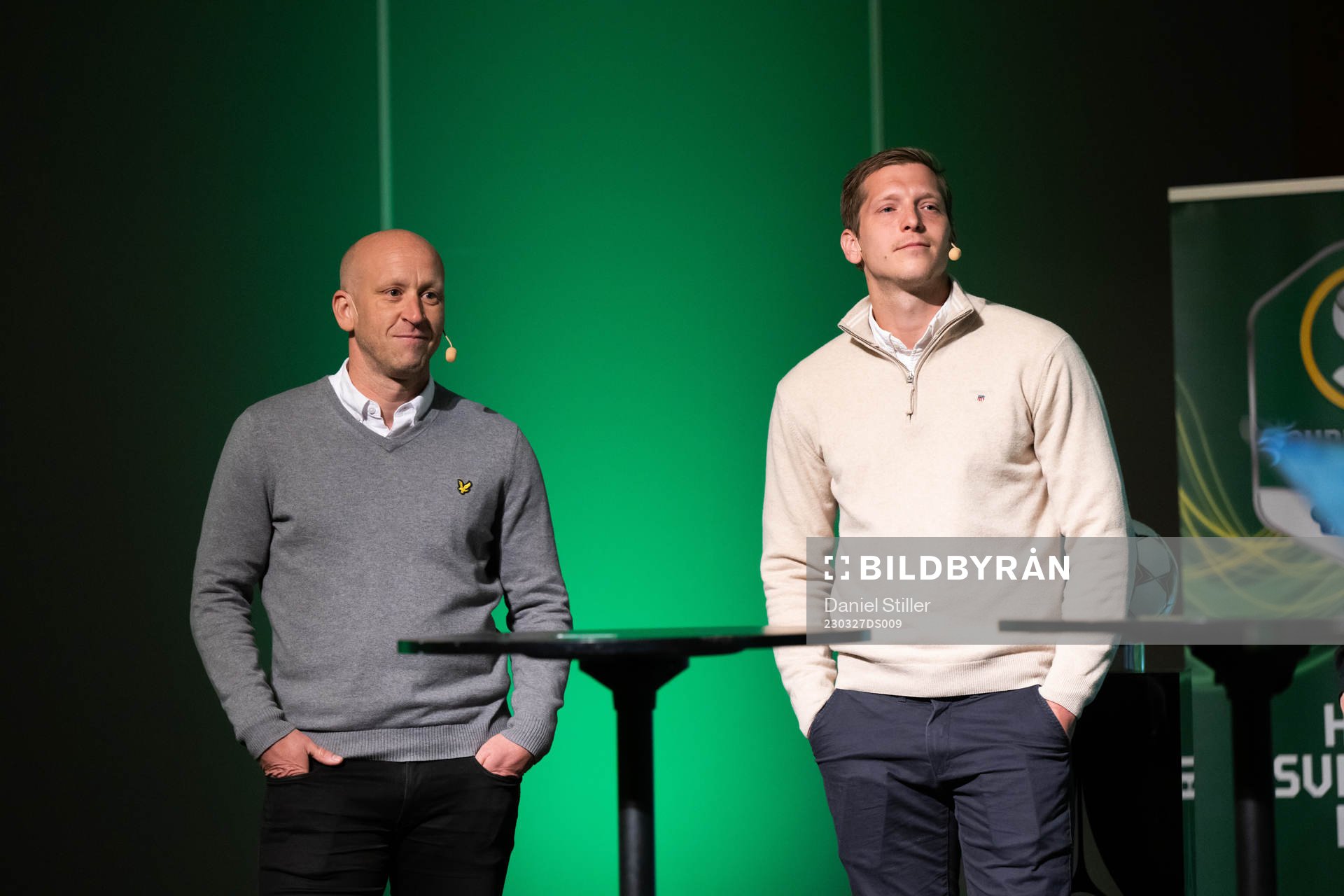 Landskronas tränare Billy Magnusson och spelaren  Philip